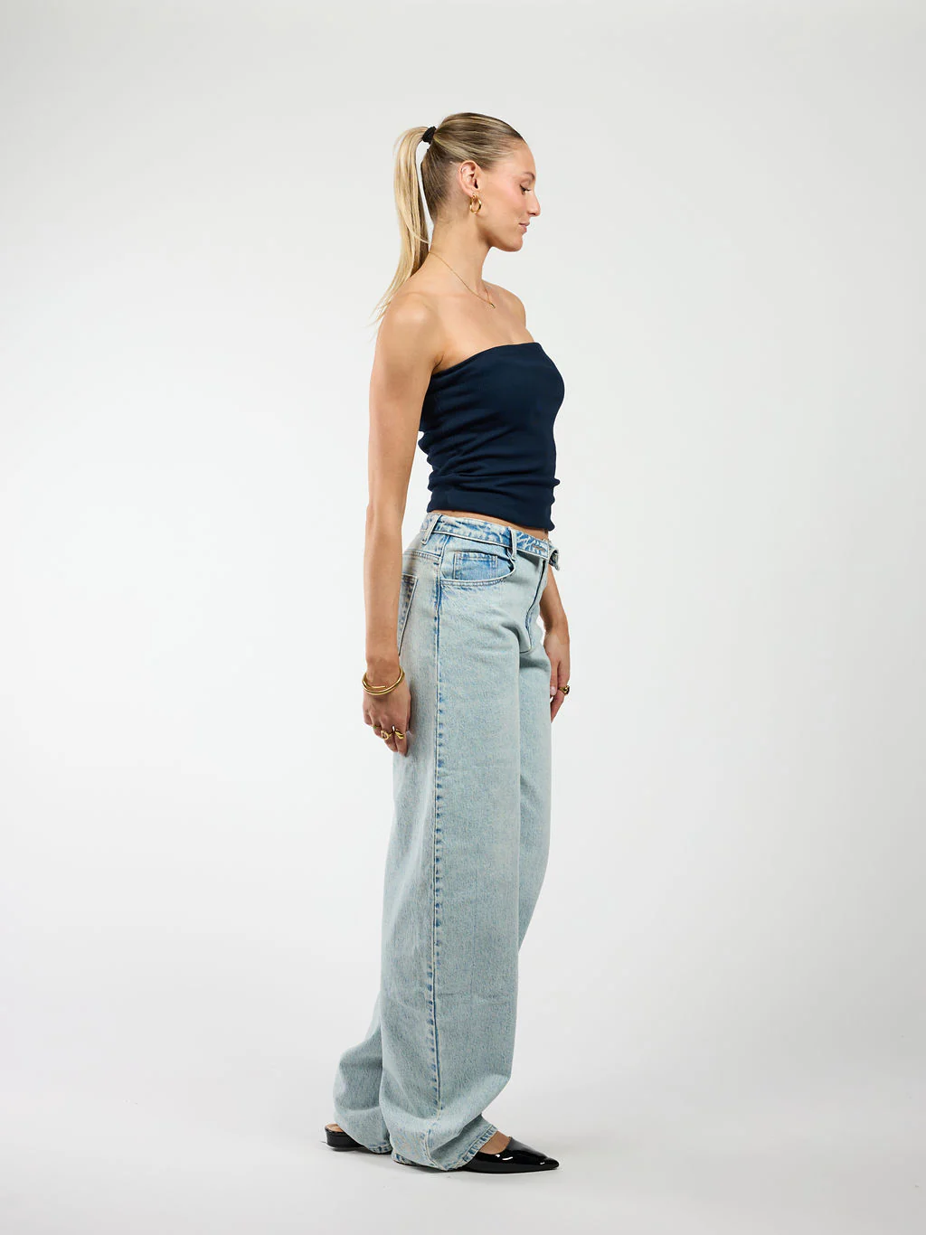 Alix | Balloon Jeans | Mid-waist | Light blue | Stretch | Tall - Image 5