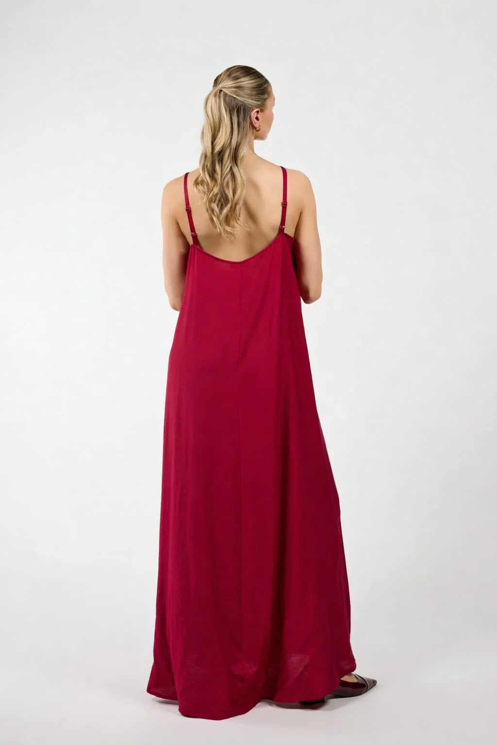 Anna Maxi Dress | Bordeaux | Tall - Image 4