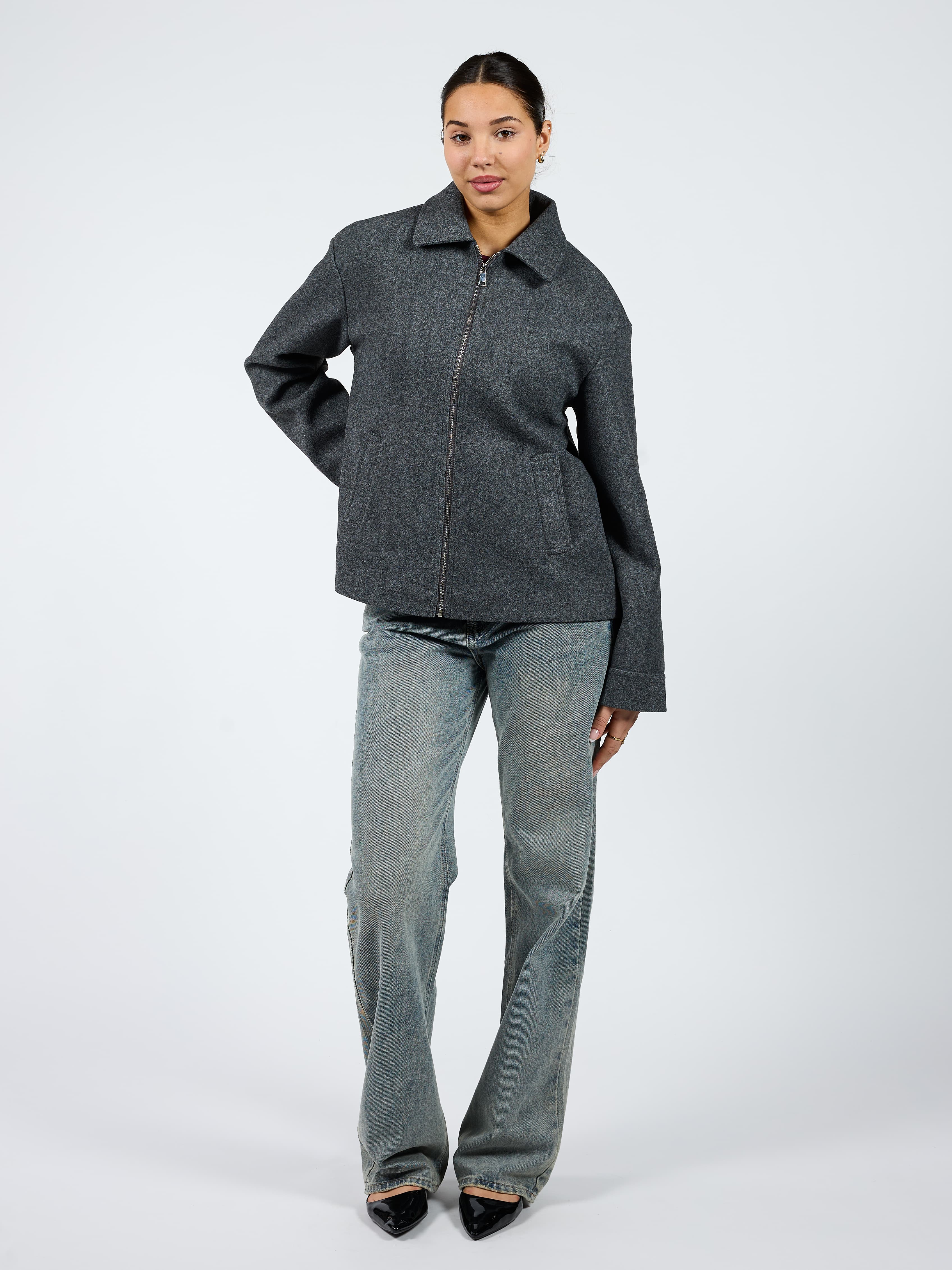Aya oversized jacket | Grijs | Tall - Image 3