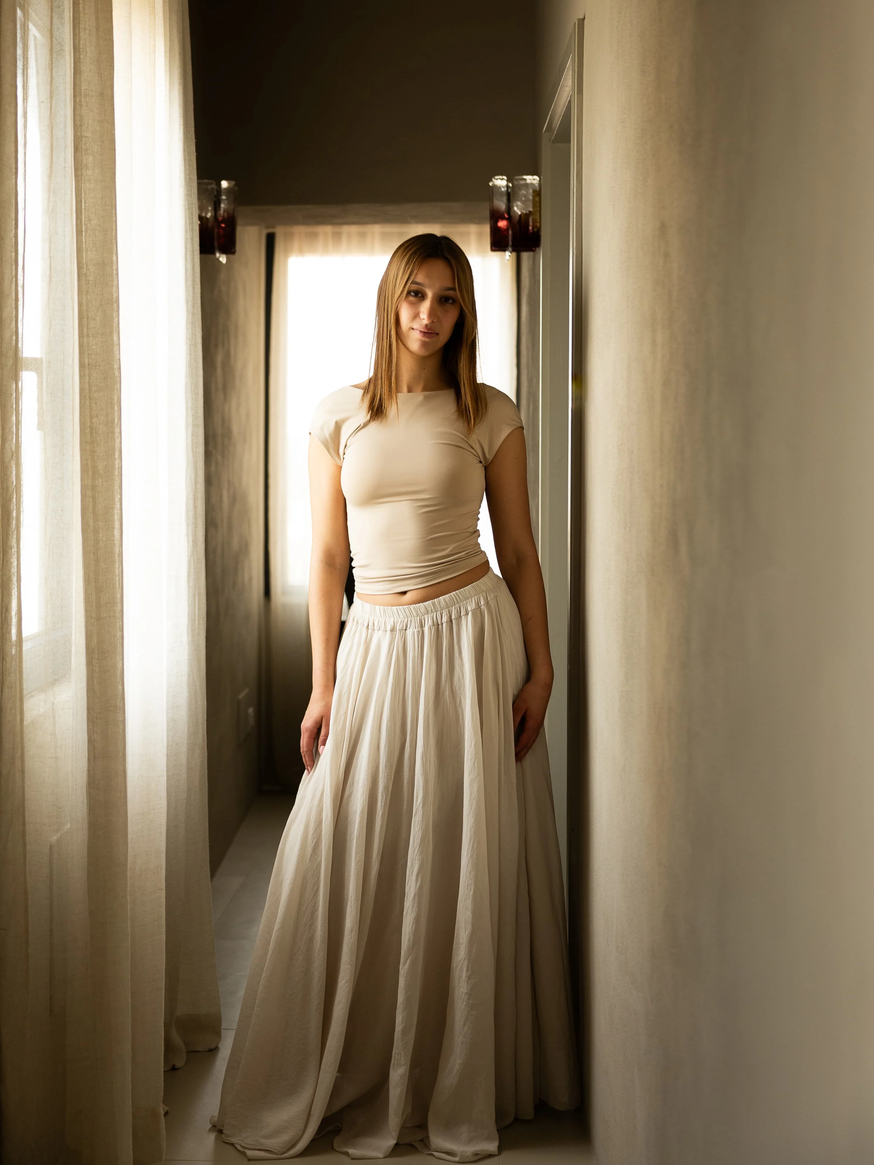 Celine Maxi Rok | Beige | Tall - Image 11