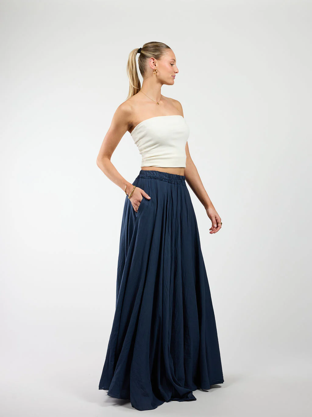 Celine Maxi Rok | Donkerblauw | Tall - Image 4