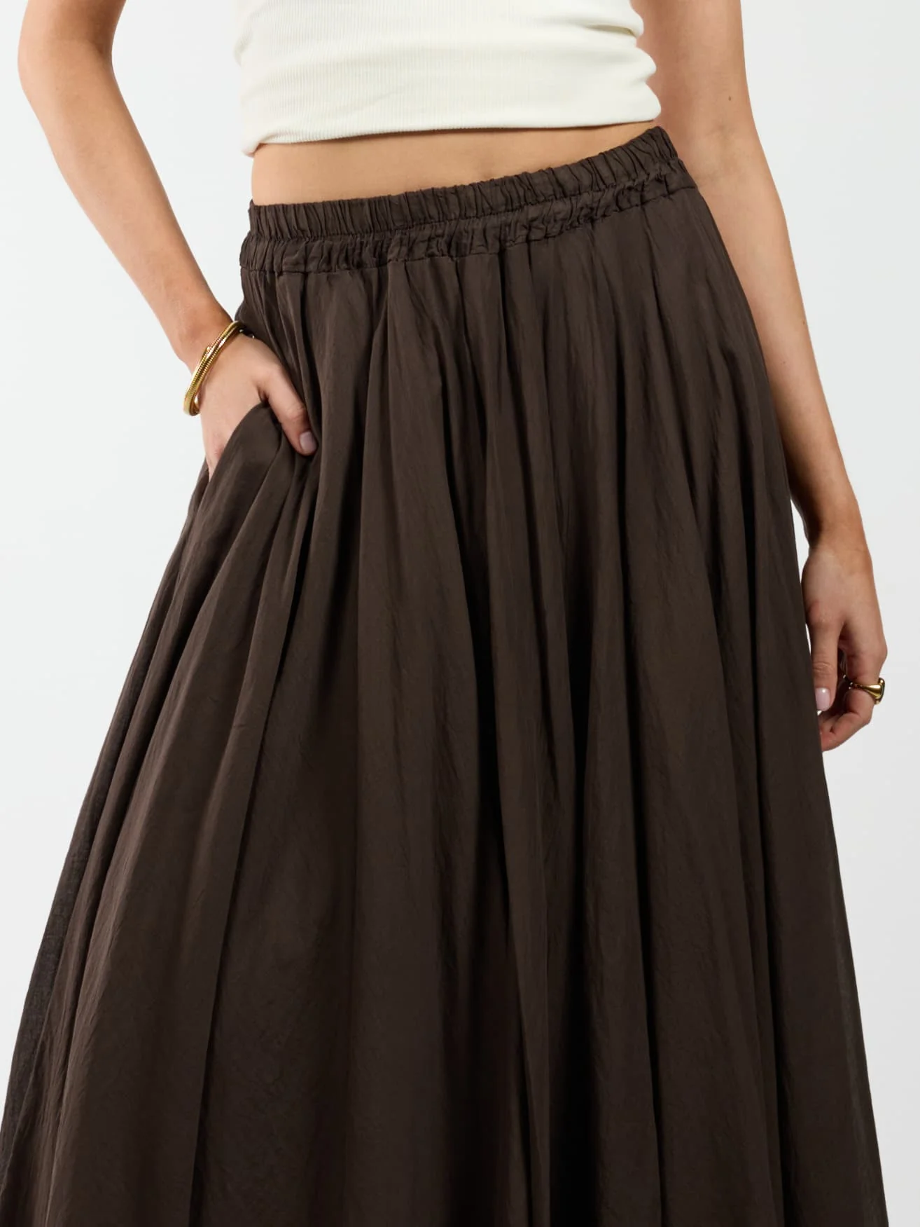 Celine Maxi Rok | Donkerbruin | Tall - Image 4