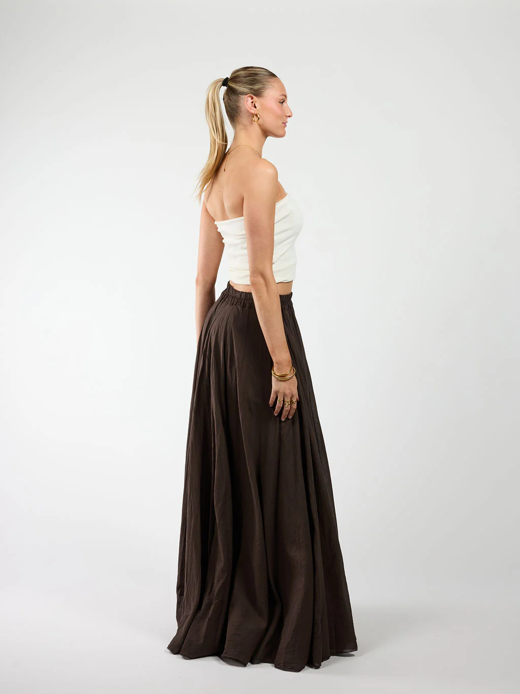 Celine Maxi Rok | Donkerbruin | Tall - Image 6