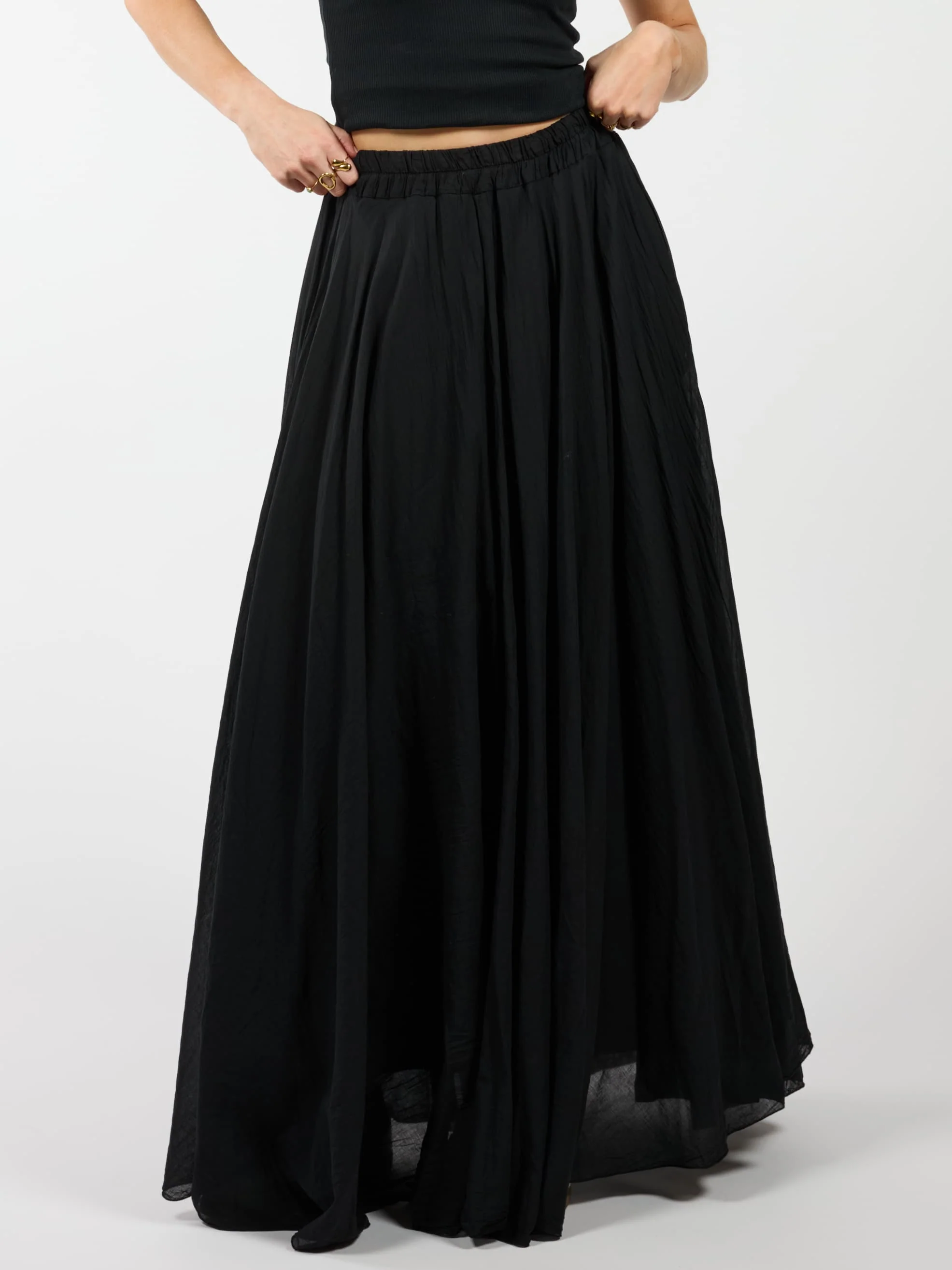 Celine Maxi Rok | Zwart | Tall