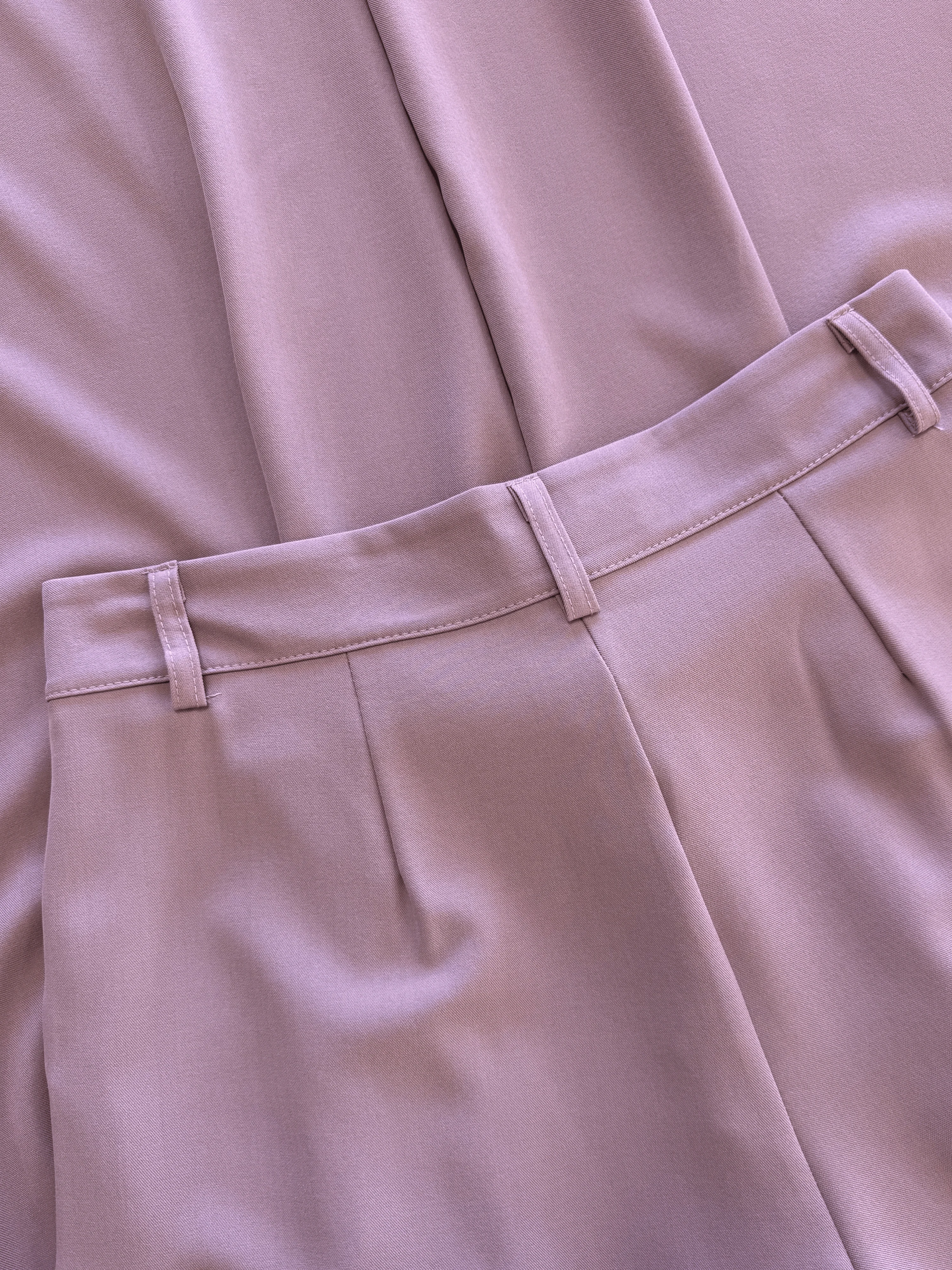 Ella | Wide leg pantalon met plooien | Roze | Tall - Image 10