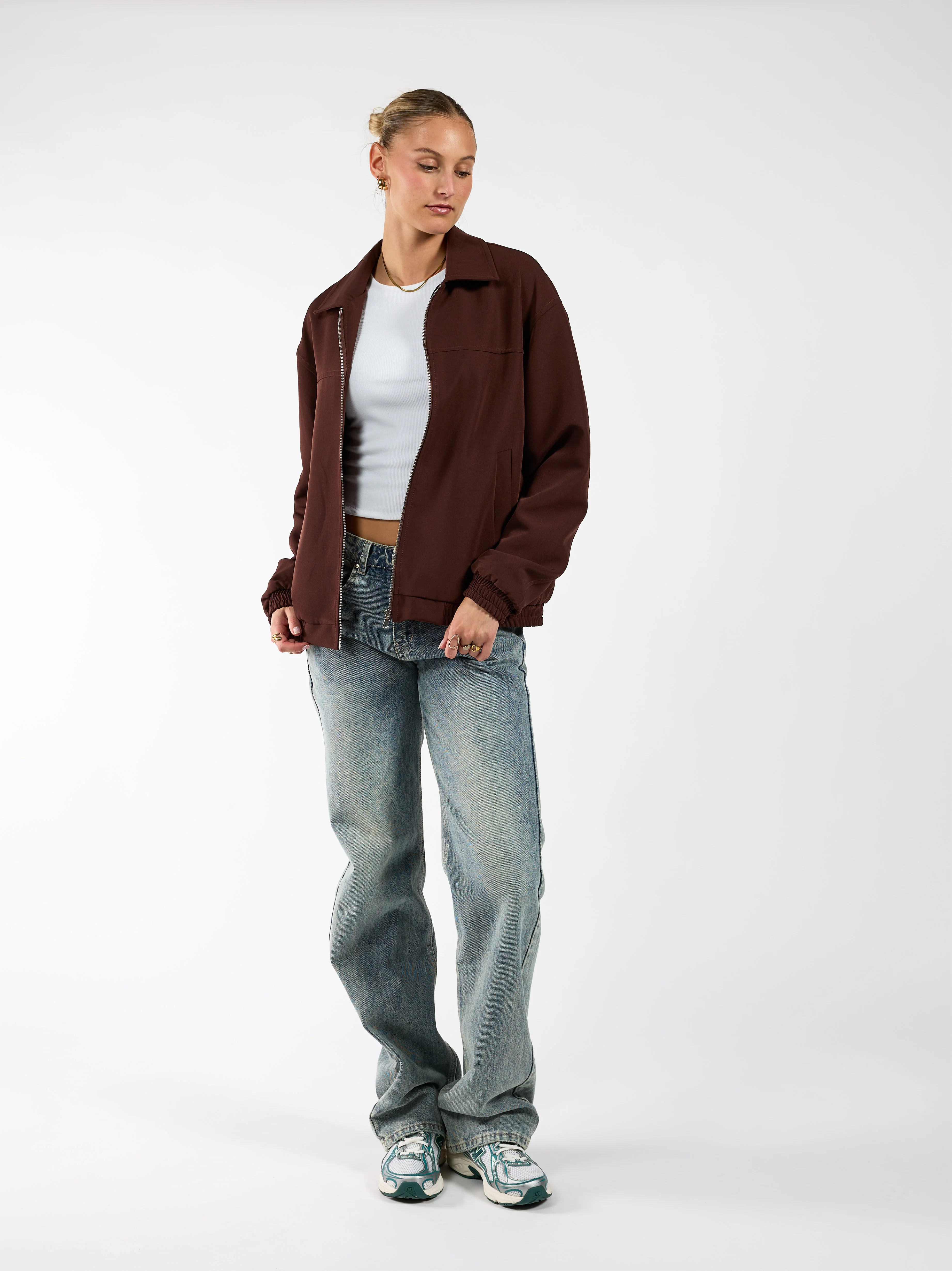Lily jacket met kraag | Bruin | Tall - Image 5