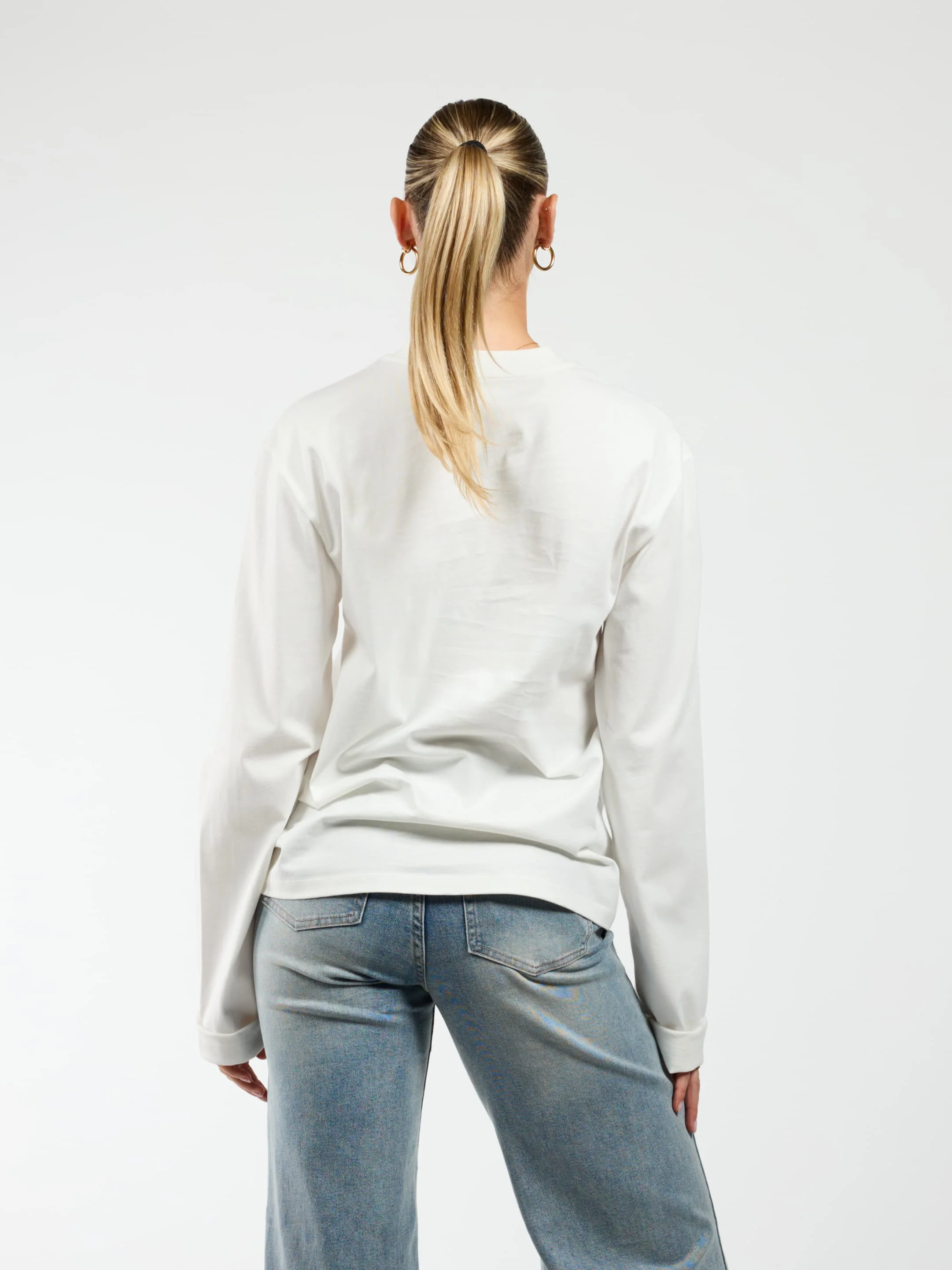Florence Tee | Navy opdruk | Tall - Image 4
