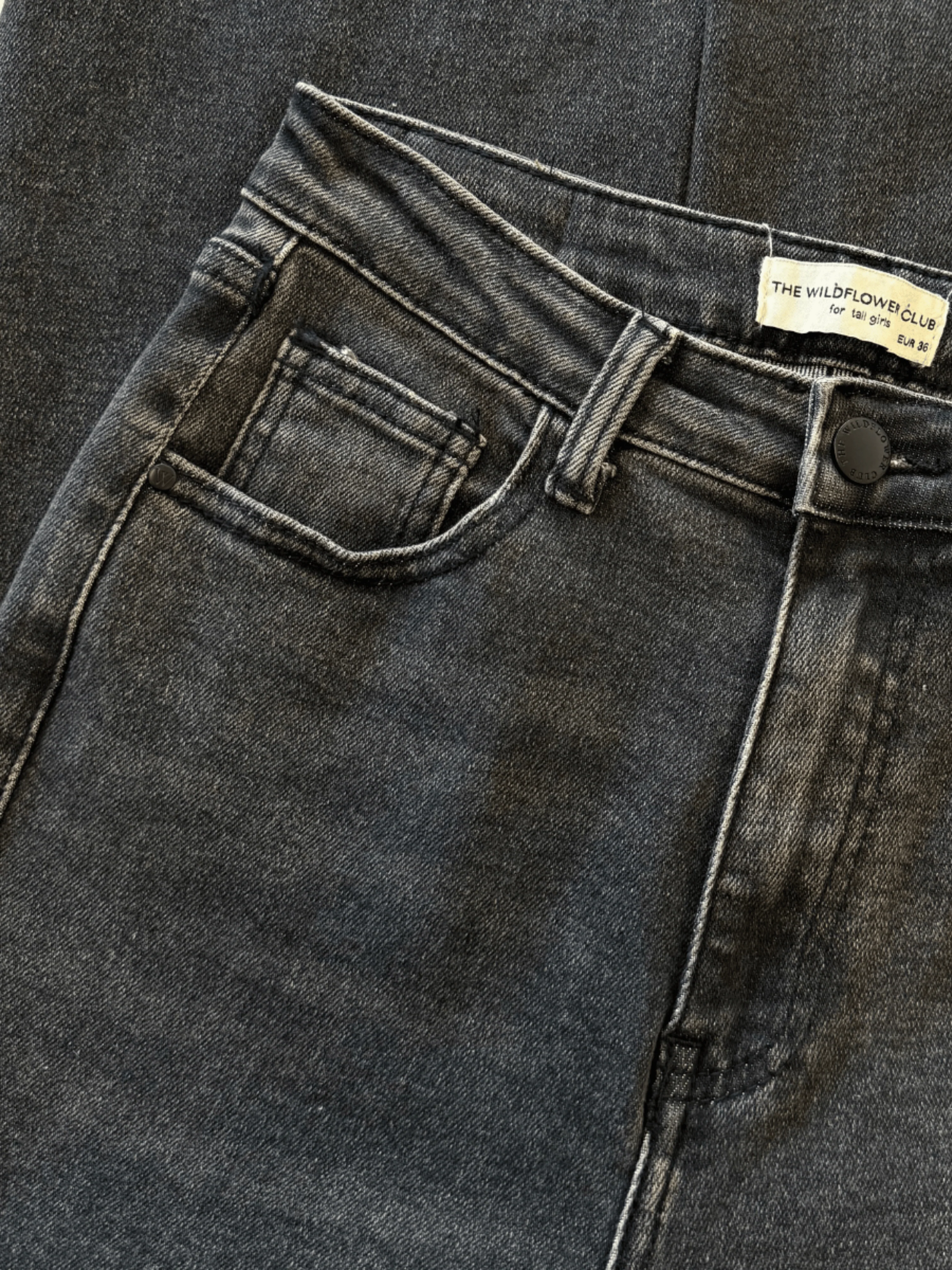 Grace Straight Leg Jeans | Dark grey | Stretch | Tall - Image 5
