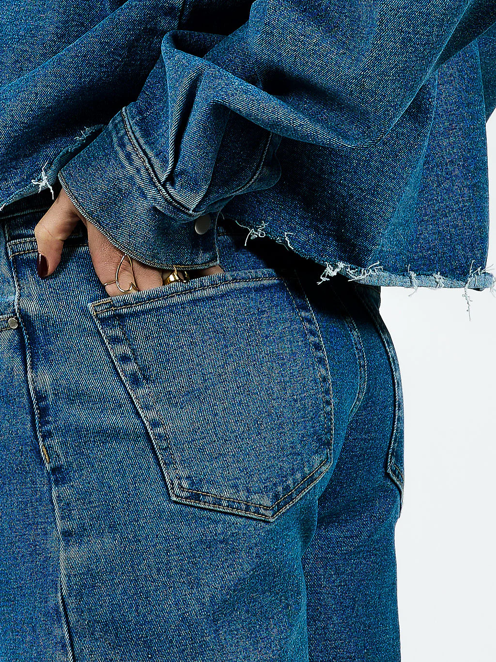 Indy | Mid Waist Wide Leg Jeans | Blauw | Stretch | Tall - Image 11