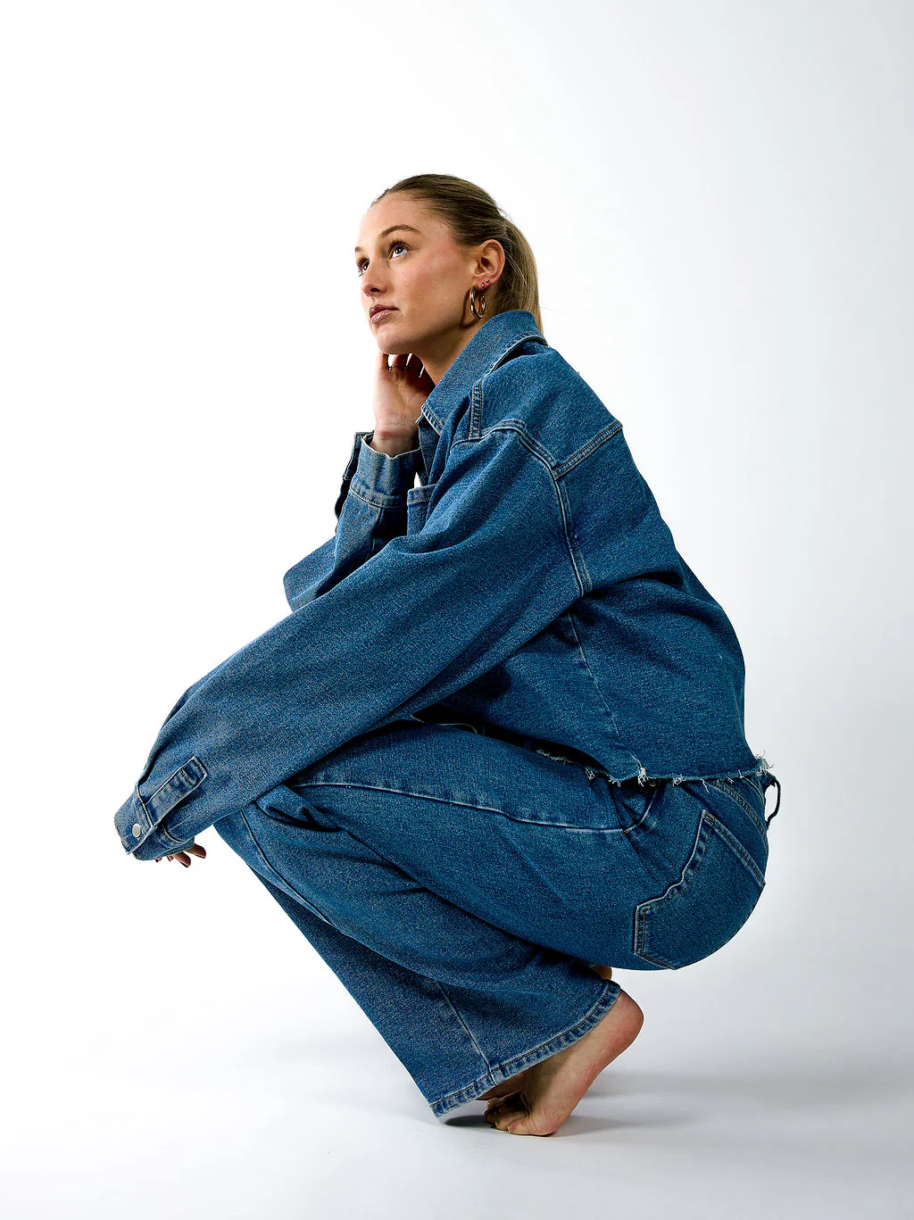 Indy | Mid Waist Wide Leg Jeans | Blauw | Stretch | Tall - Image 9