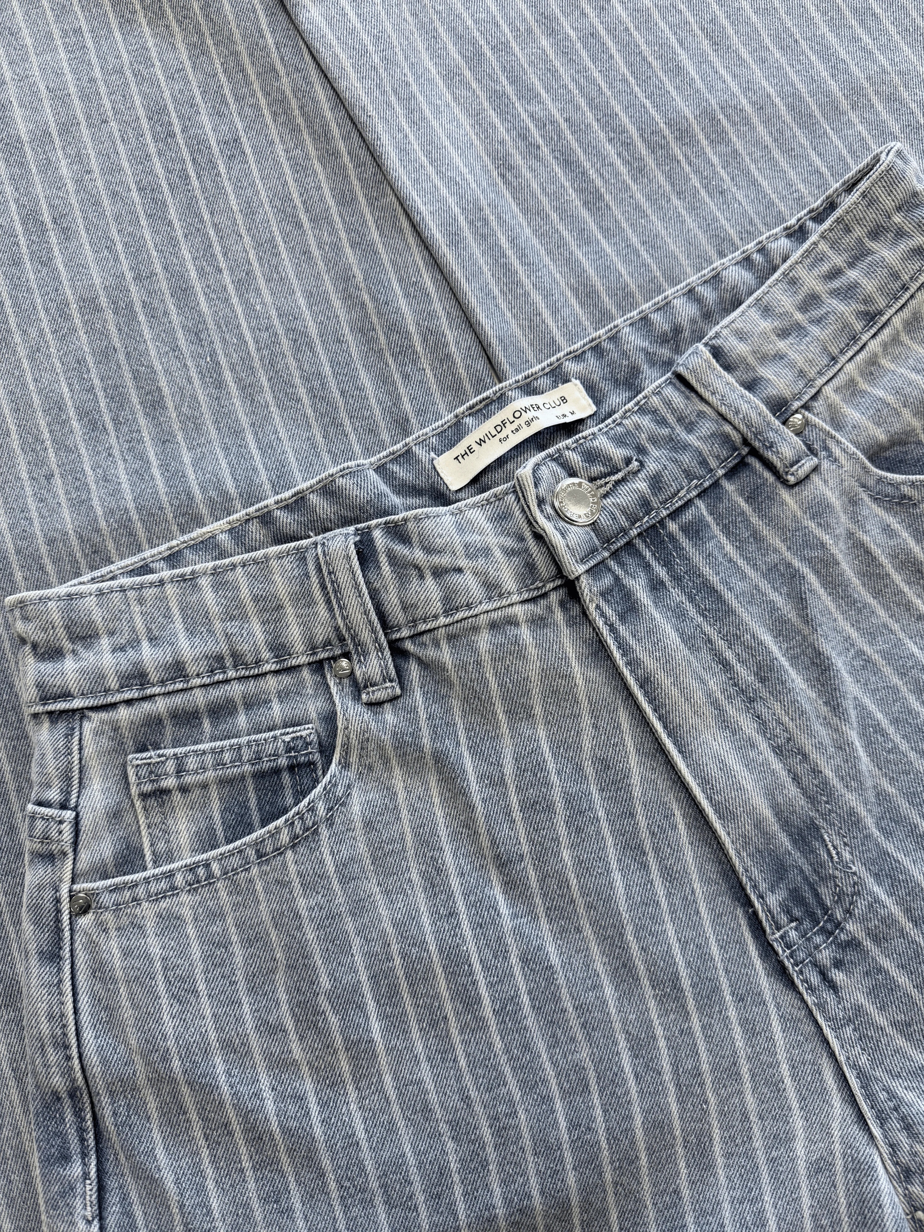 Indy | Mid Waist Wide Leg Jeans | Met krijtstreep | Stretch | Tall - Image 11