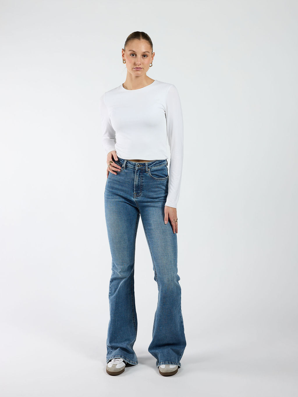 Ivy Flared Jeans | Blue | Stretch | Tall - Image 2