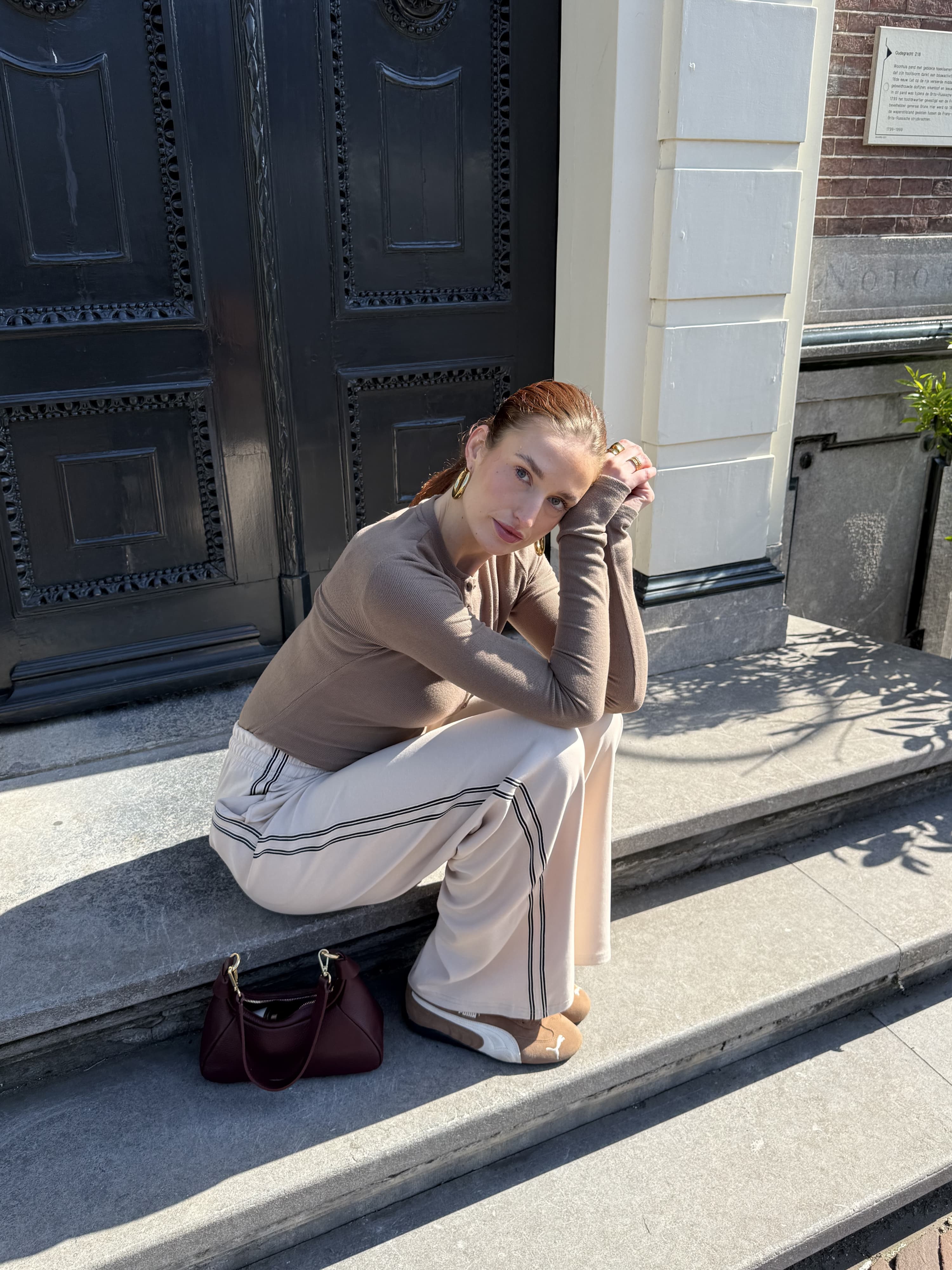 Izzy pants | Beige met streep | Tall - Image 2