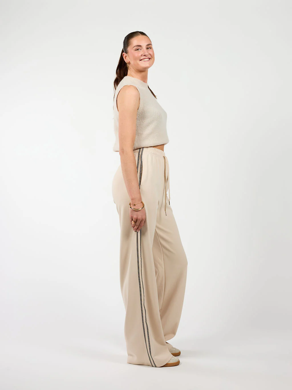 Izzy pants | Beige met streep | Tall - Image 6