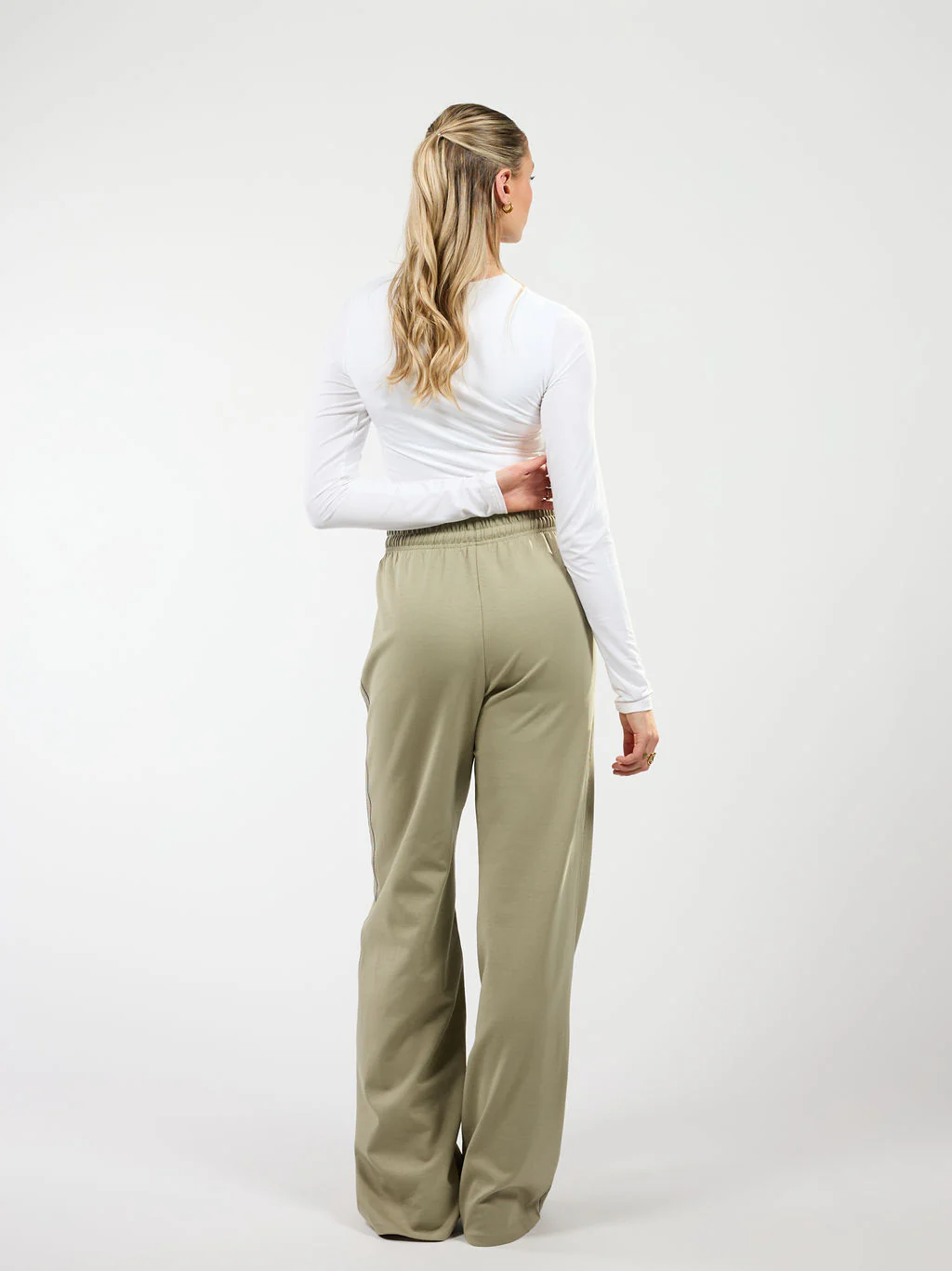Izzy pants | Sage groen met streep | Tall - Image 5