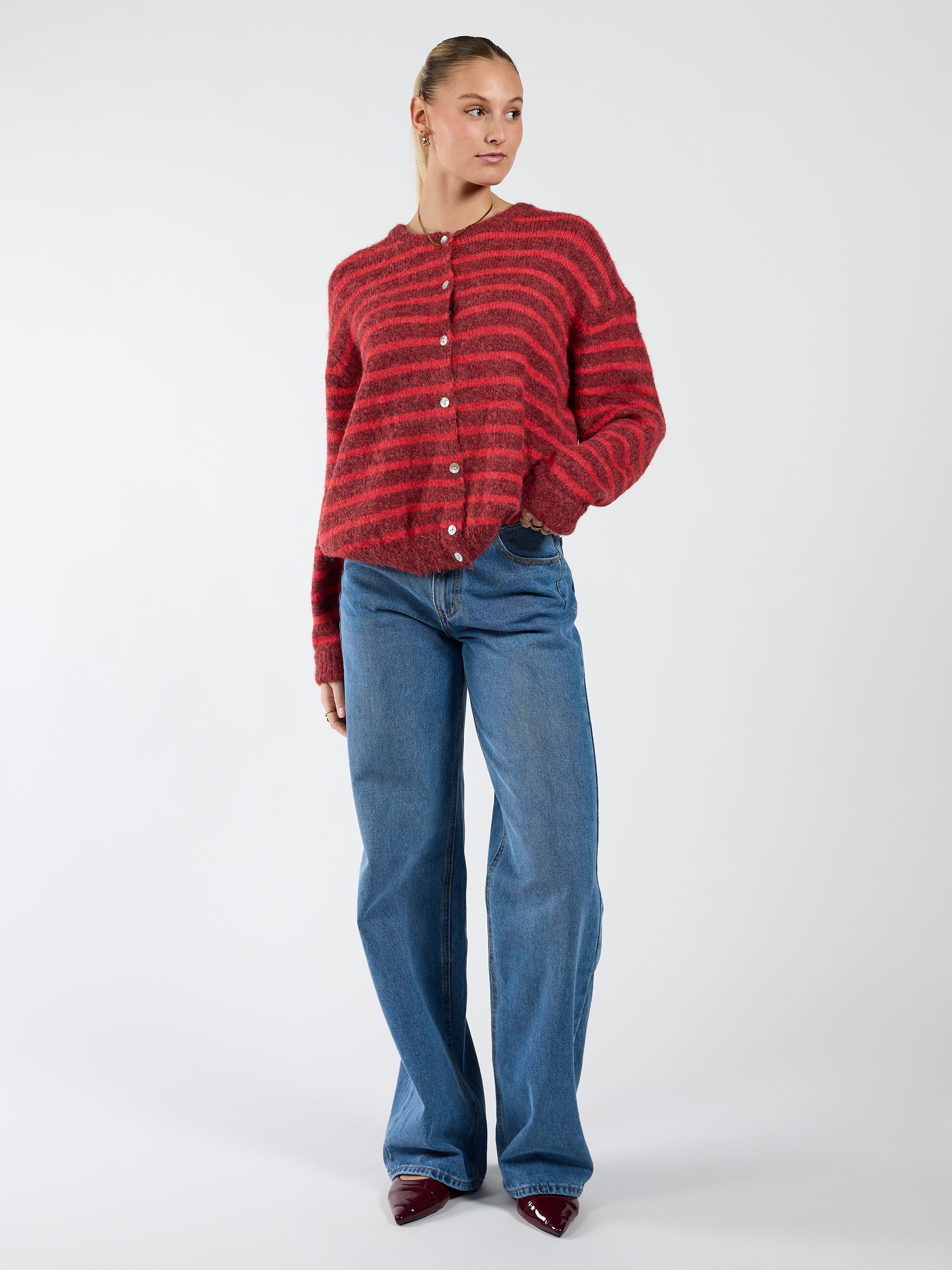 Jade Super Wide Leg Jeans | Mid-waist | Dark blue | Tall - Image 4