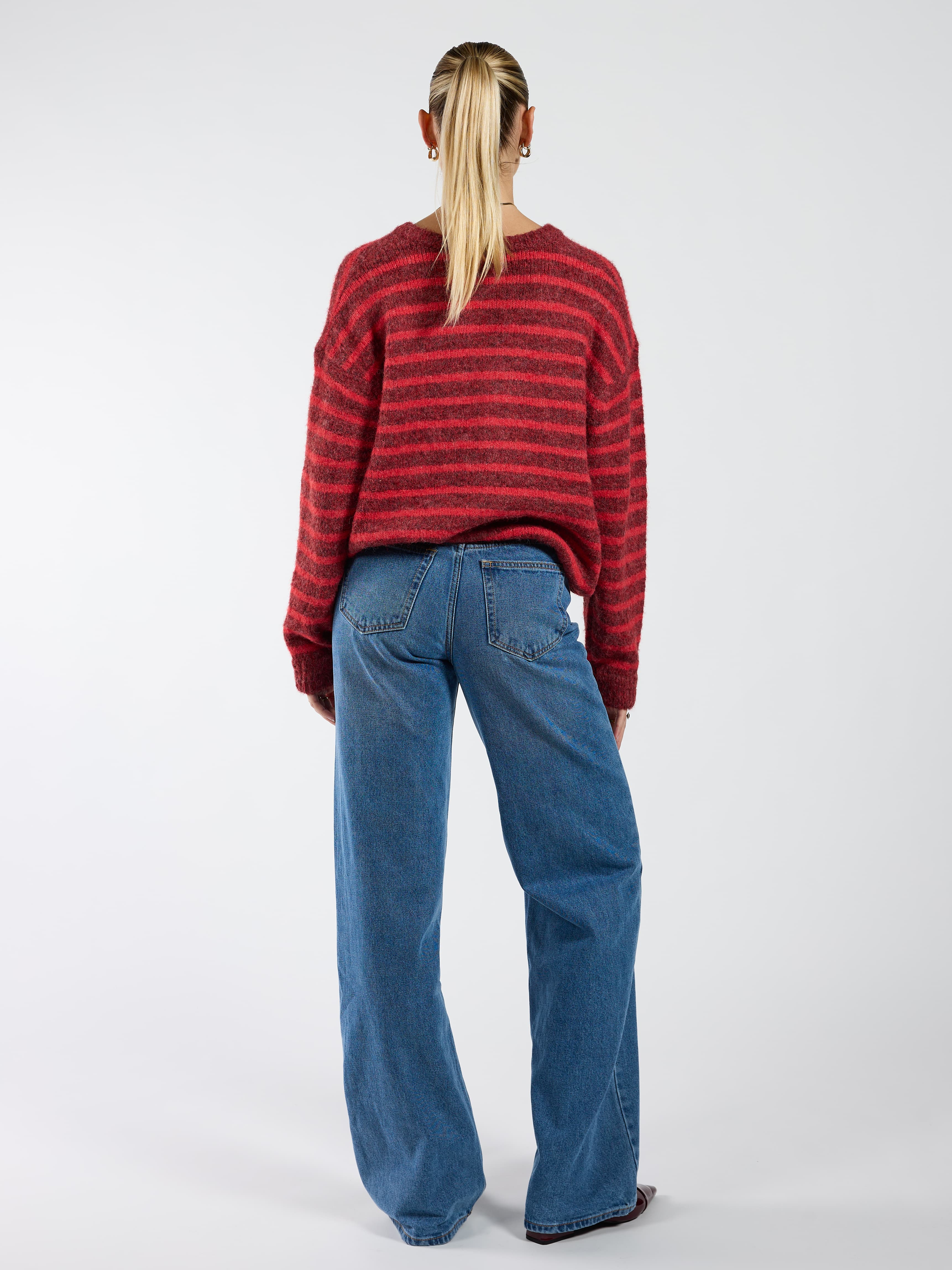 Jade Super Wide Leg Jeans | Mid-waist | Dark blue | Tall - Image 5