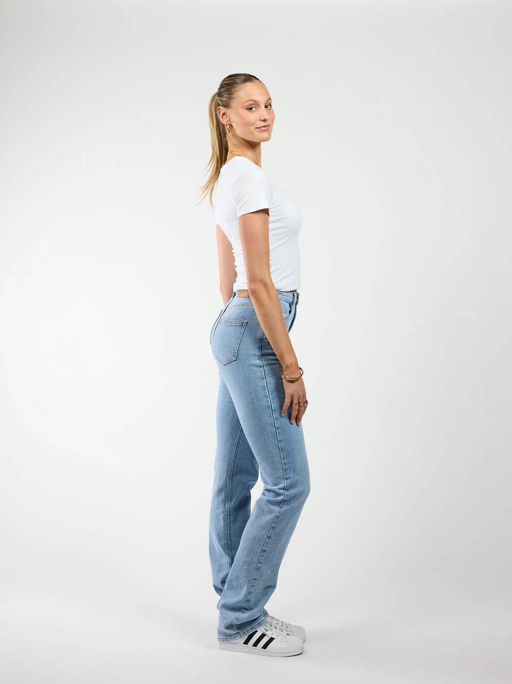 Jamie Straight Leg Jeans | Blue | High-waist | Stretch | Tall - Image 4
