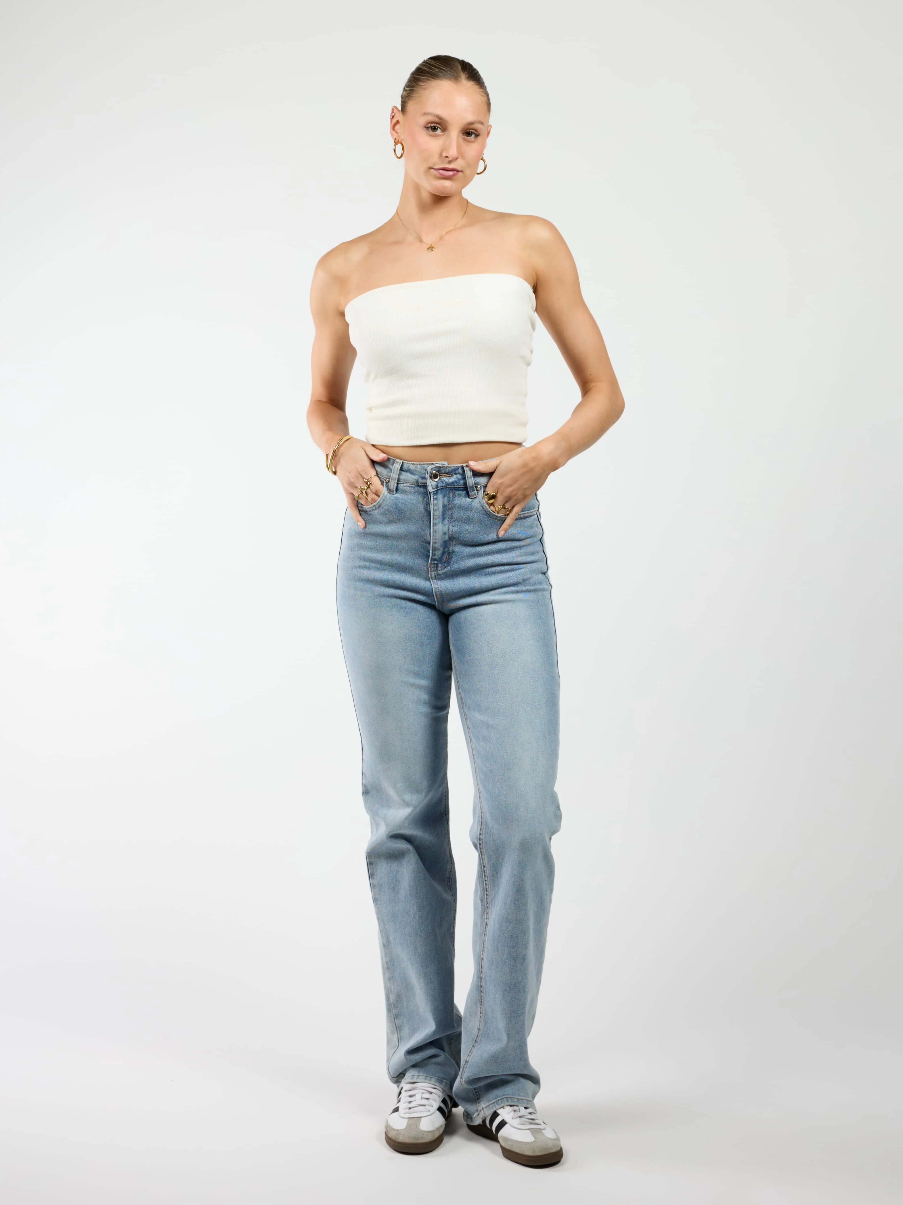 Jasmine | Straight Leg Jeans | Blue | Stretch | Tall - Image 3