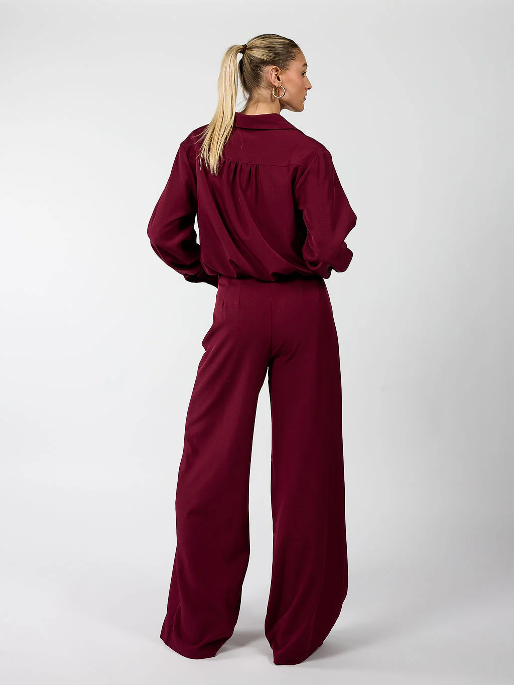 Jip | Cropped blouse | Bordeaux | Tall - Image 8