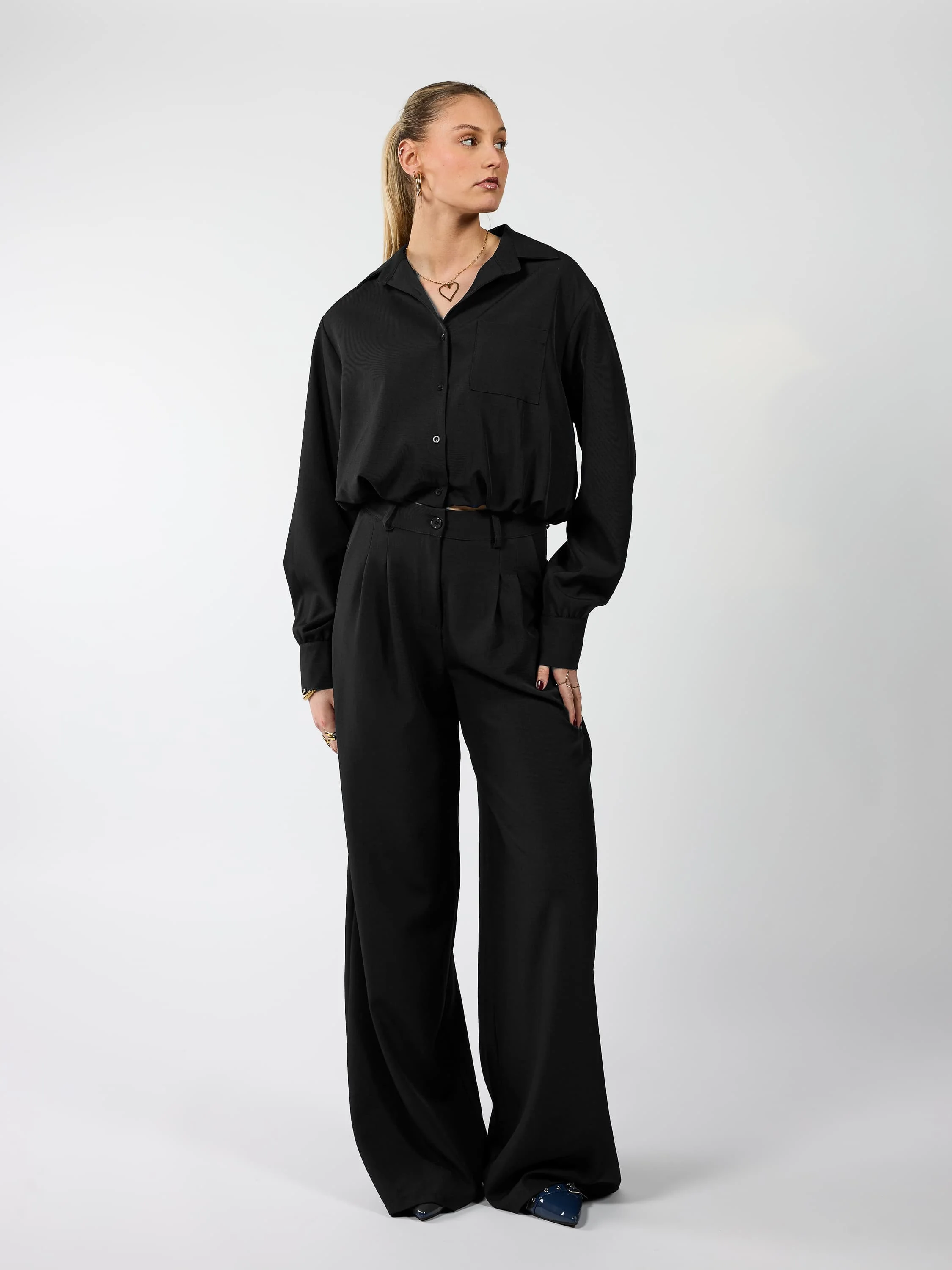 Jip | Cropped blouse | Zwart | Tall - Image 3