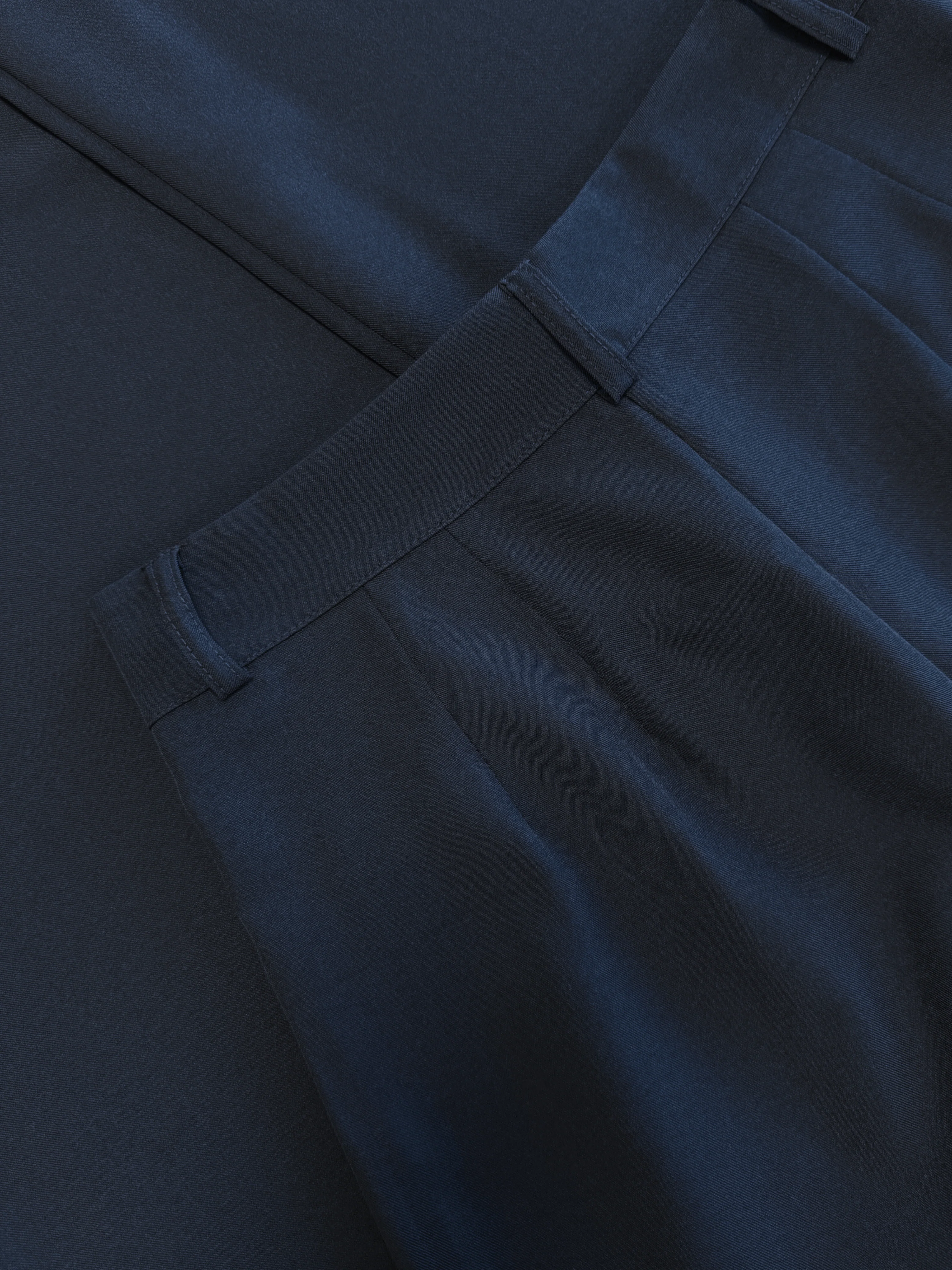 Jip | Wide leg pantalon met plooien | Navy | Tall - Image 10