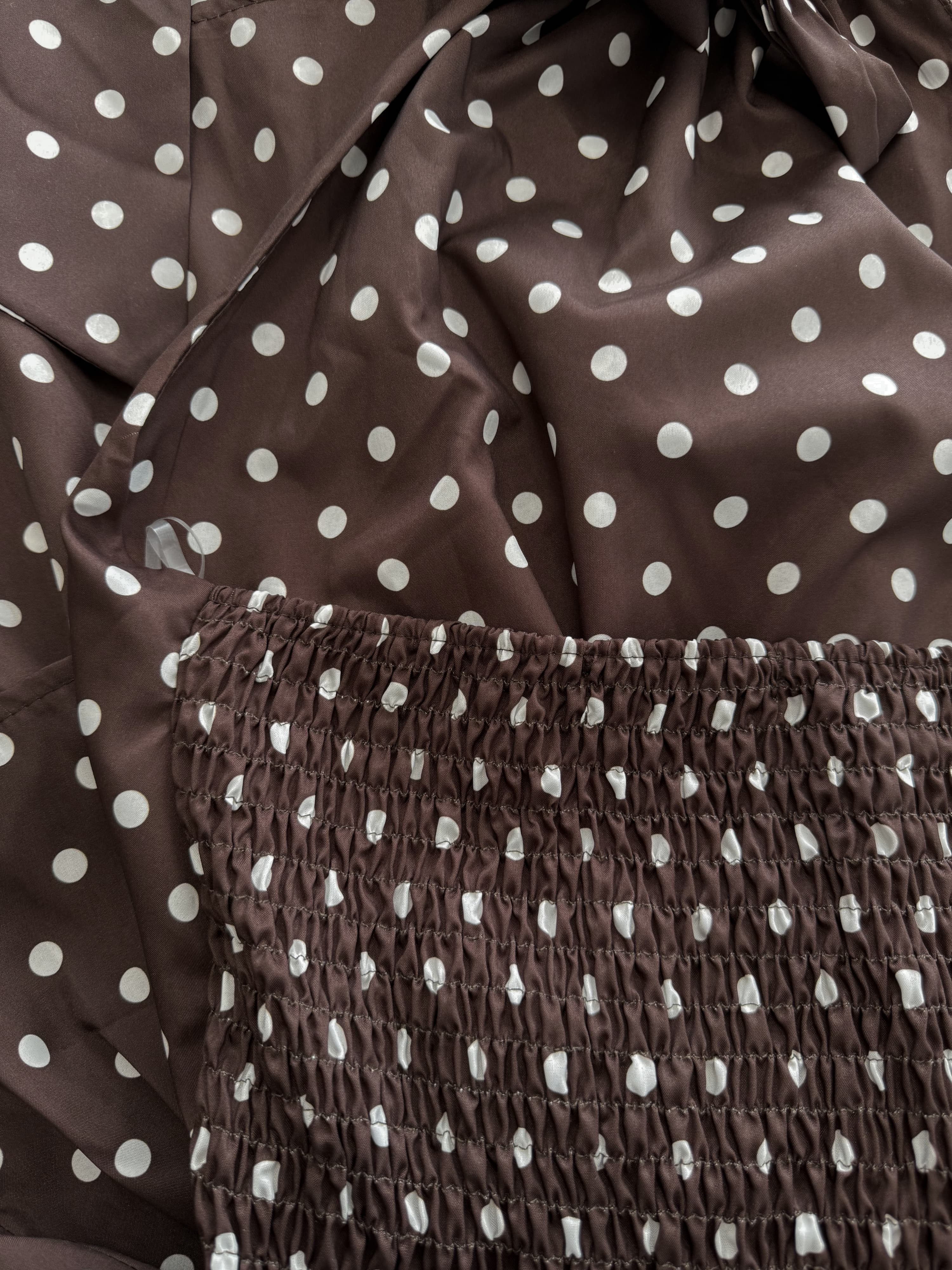 Julie Polkadot Dress | Donkerbruin | Tall - Image 6