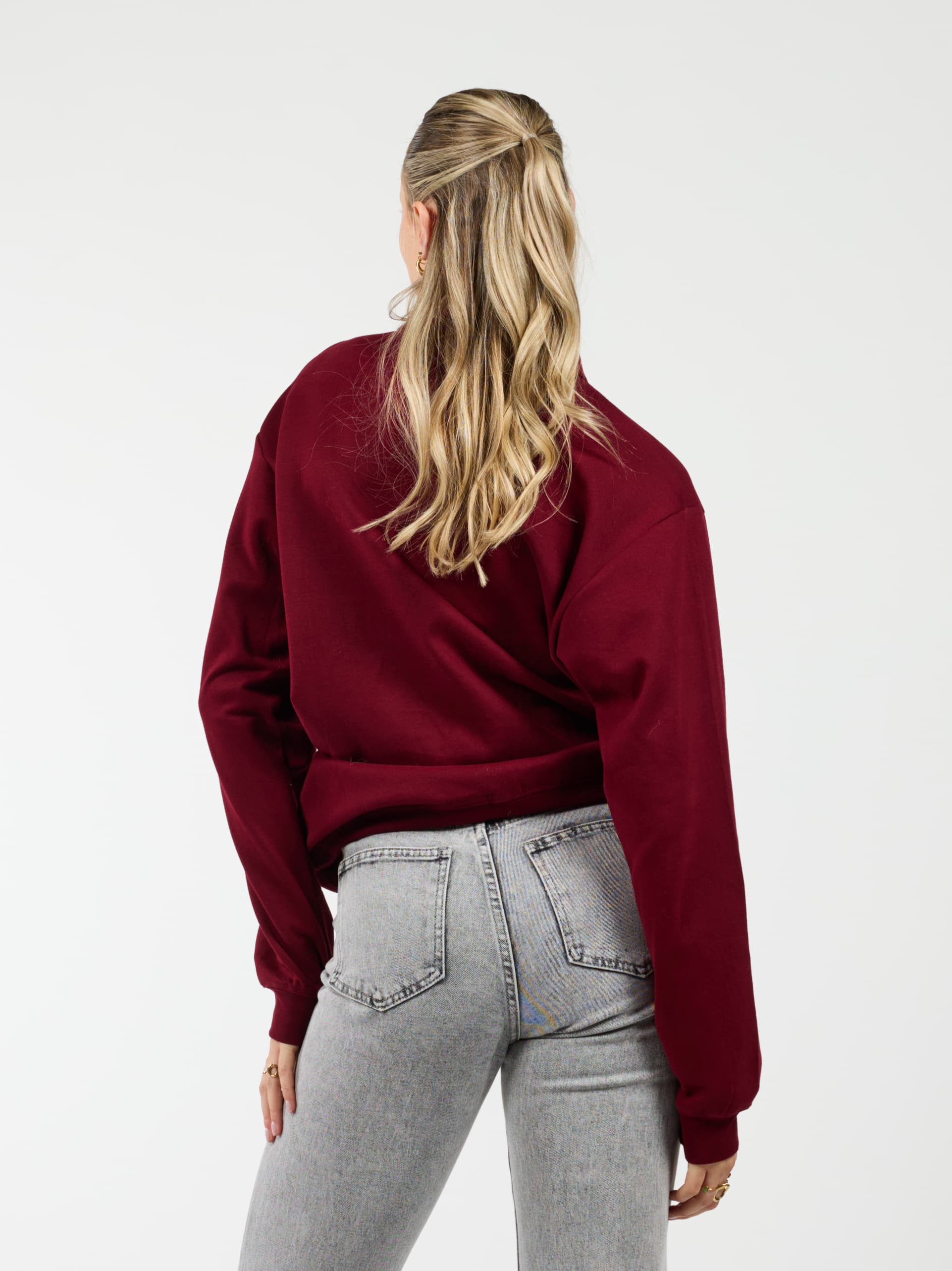 June | Sweater met polokraag | Bordeaux | Tall - Image 4