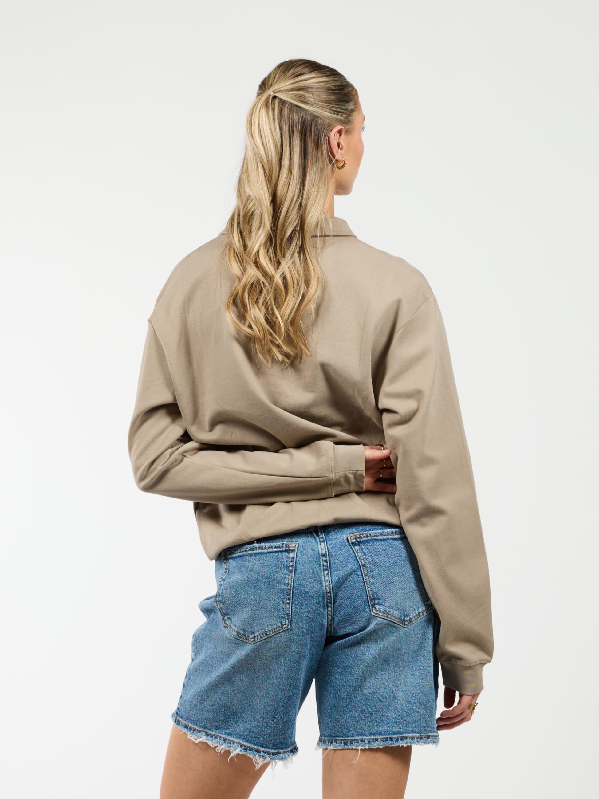 June | Sweater met polokraag | Sage groen | Tall - Image 5