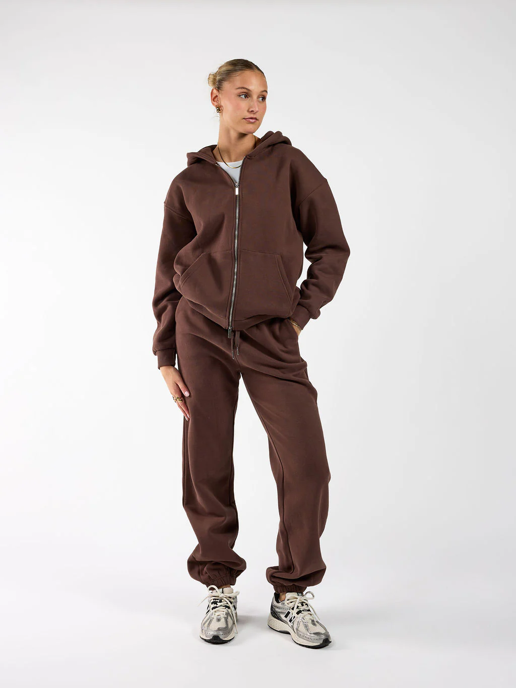 Khloé Zipper Hoodie | Bruin | Tall - Image 4