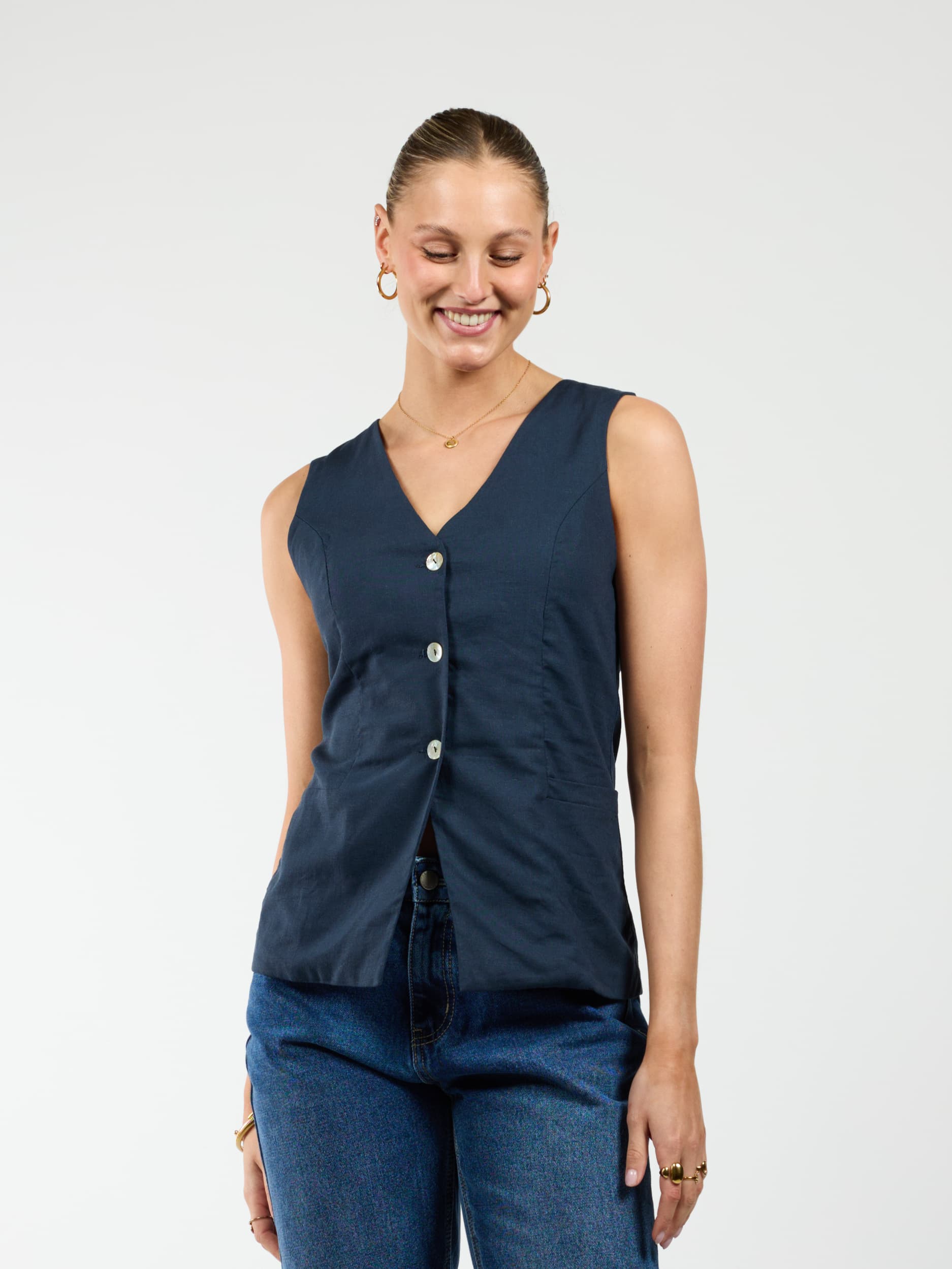 Lauren gilet | Navy | Tall