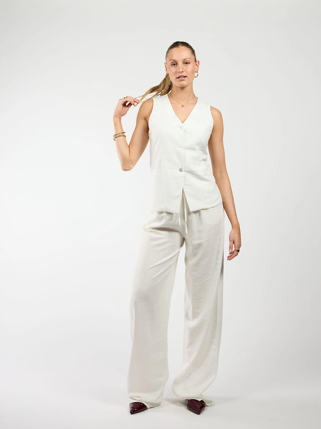 Lauren gilet | Wit | Tall - Image 4