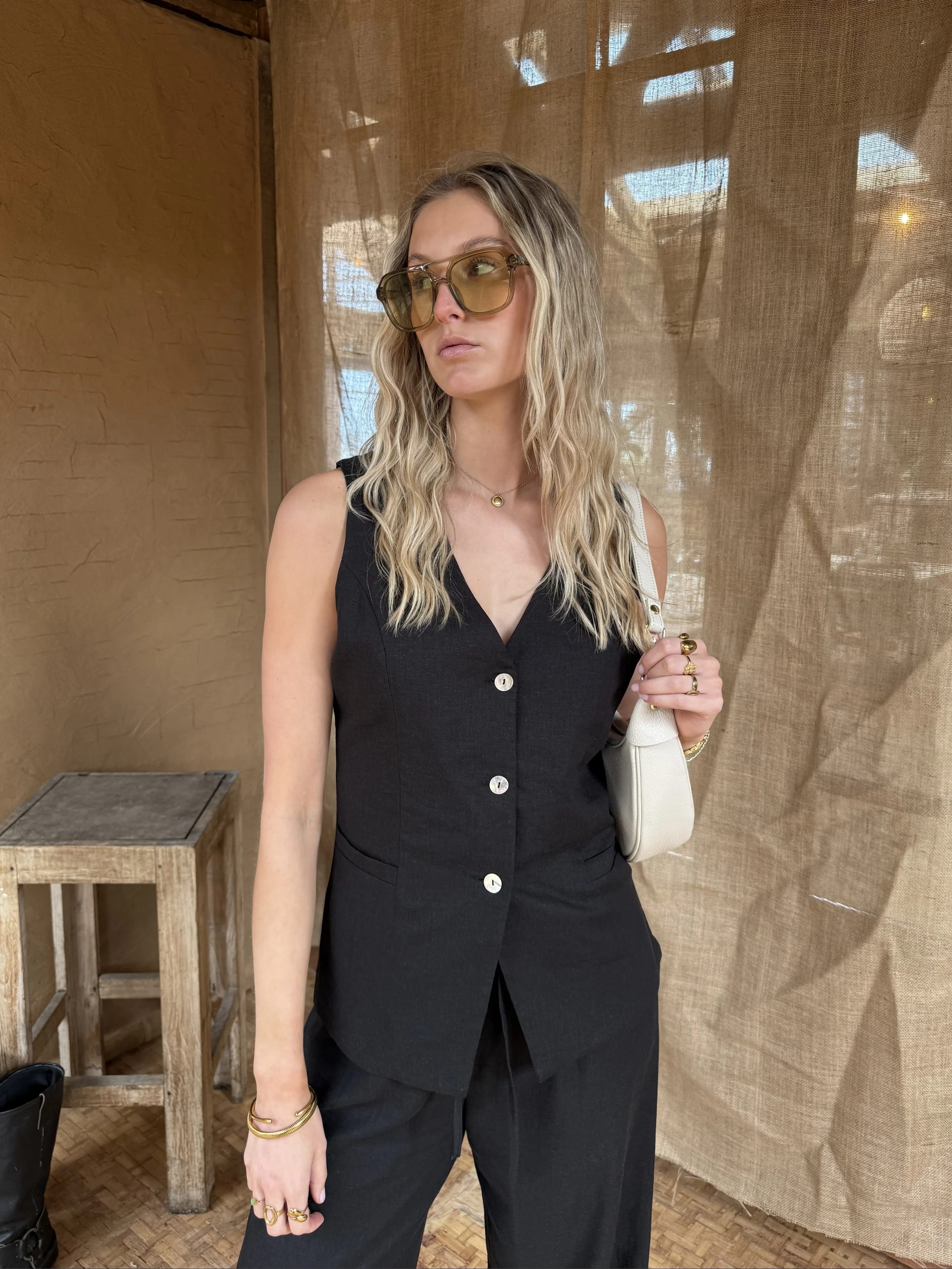 Lauren gilet | Zwart | Tall - Image 3