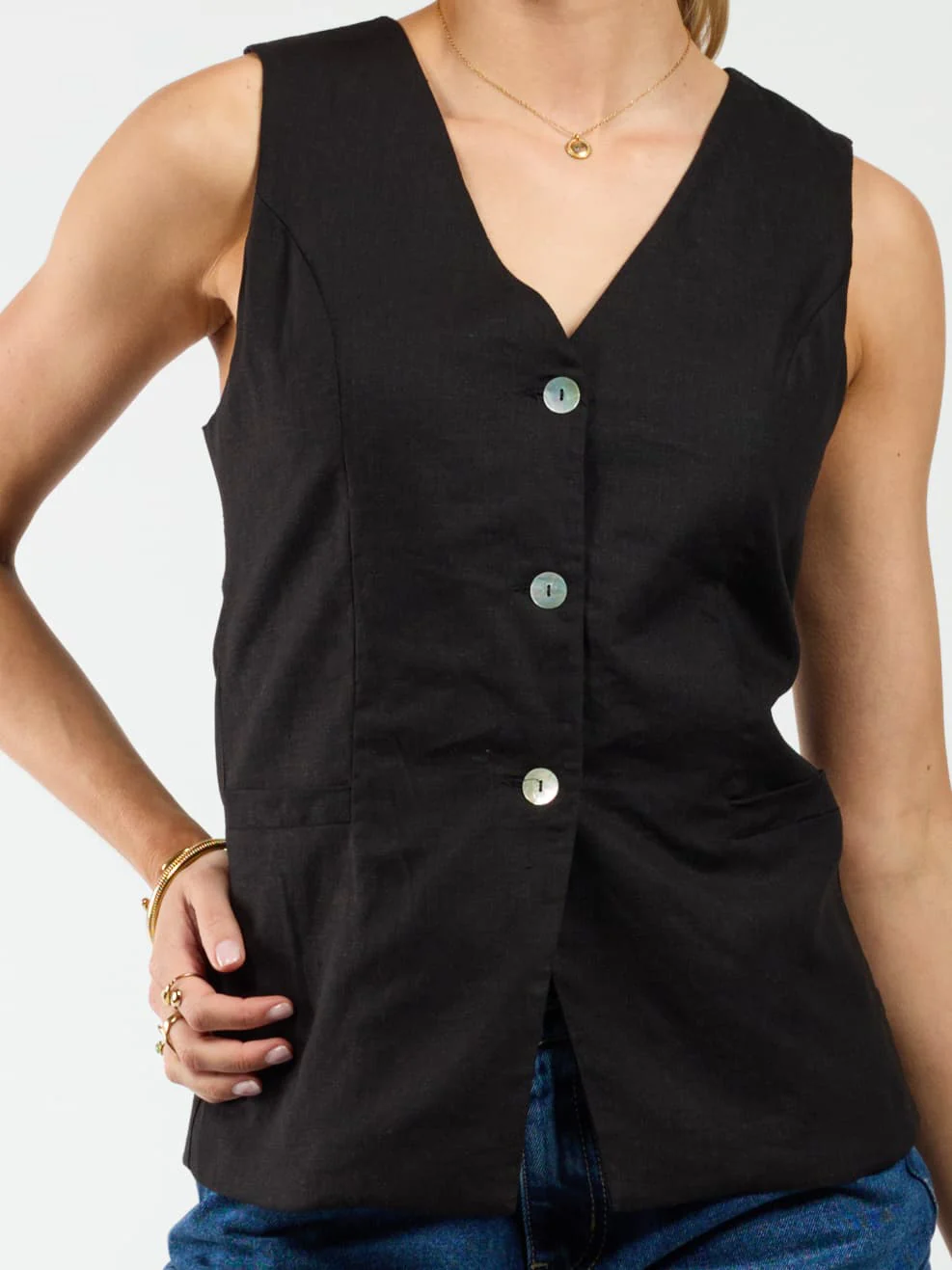 Lauren gilet | Zwart | Tall - Image 5