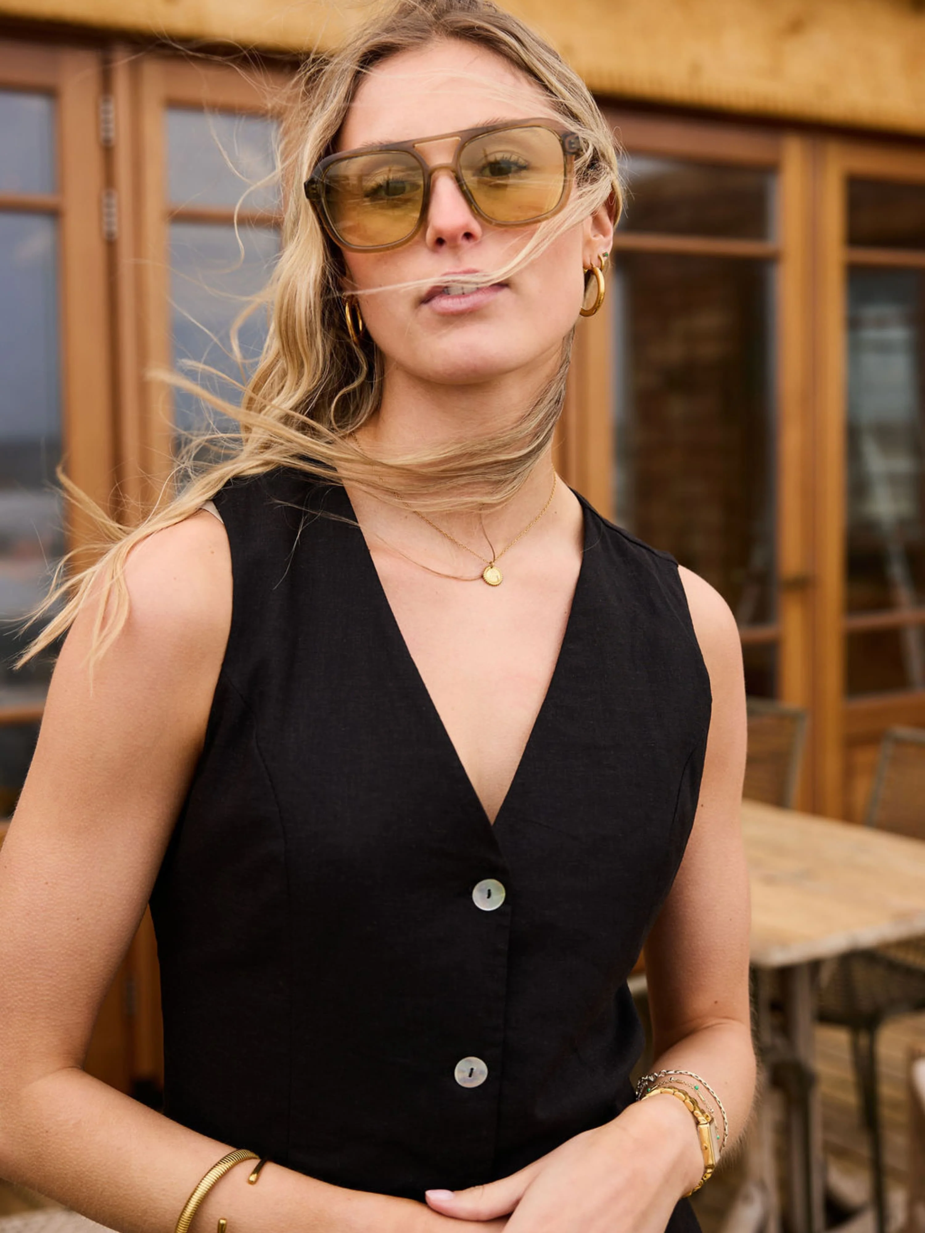 Lauren gilet | Zwart | Tall - Image 8
