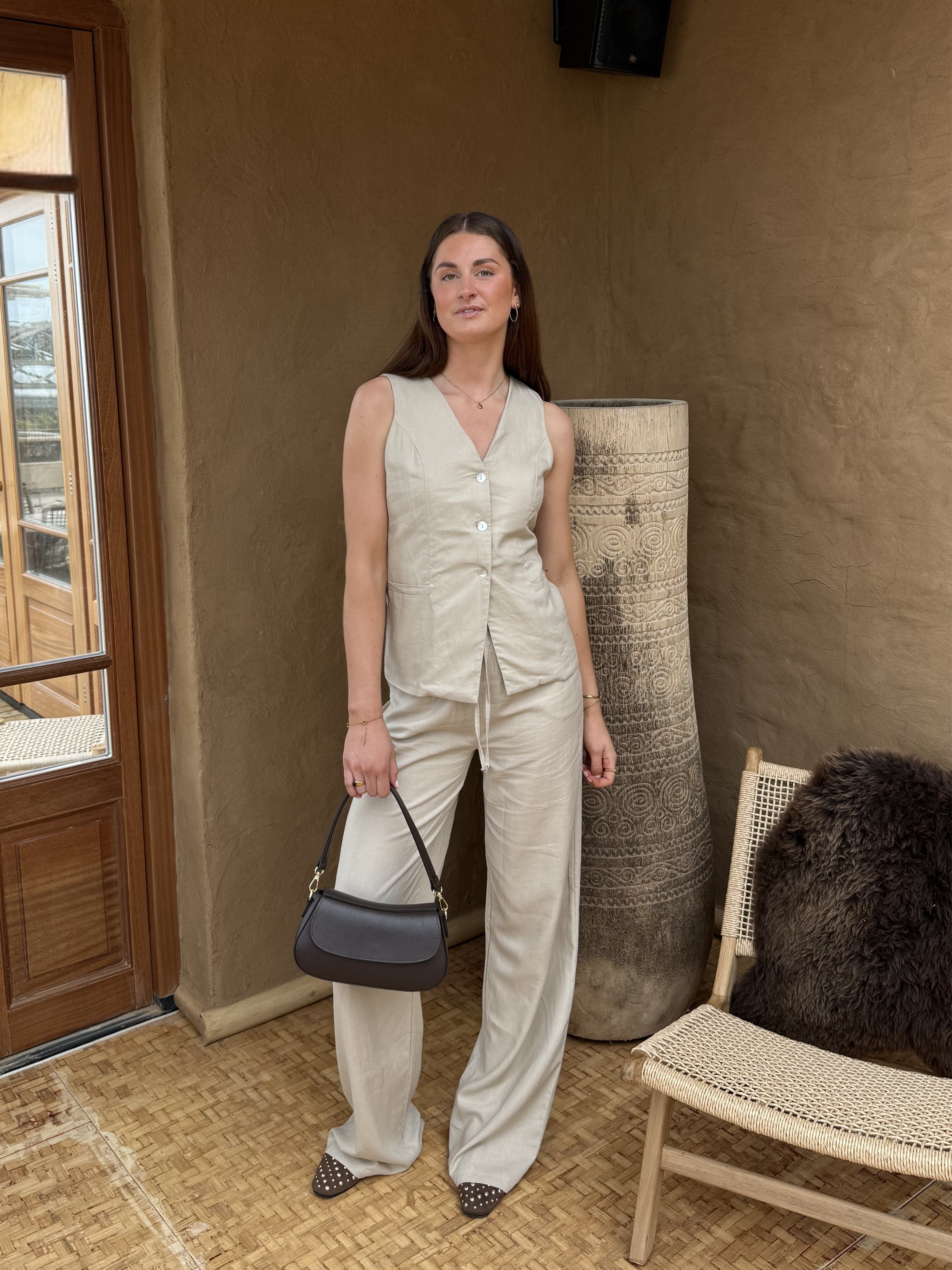 Lauren pants | Linnen | Beige | Tall - Image 7