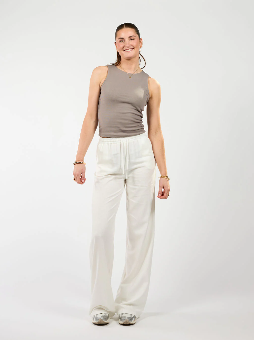 Lauren pants | Linnen | Wit | Tall - Image 4