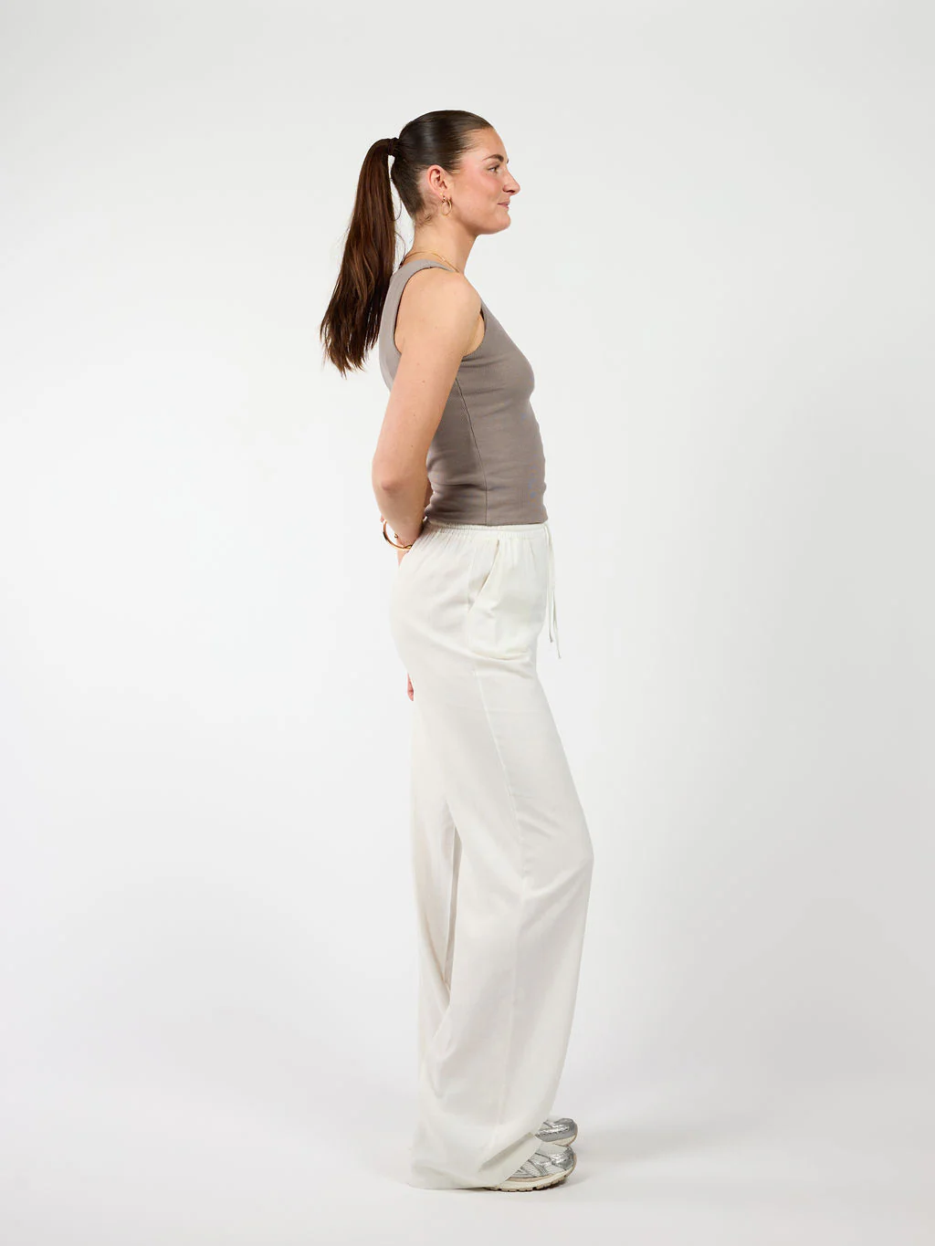Lauren pants | Linnen | Wit | Tall - Image 5