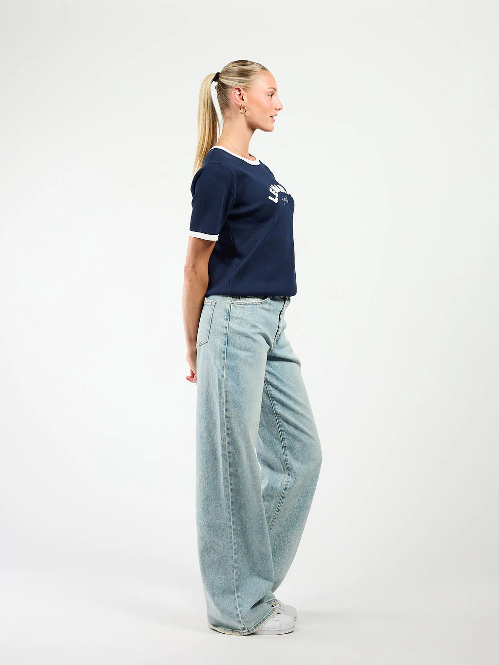 Le Marais top | Navy met wit | Tall - Image 3