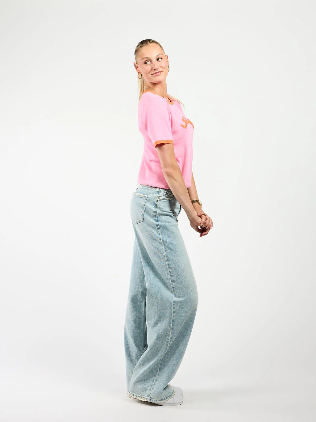 Le Marais top | Roze met oranje | Tall - Image 4