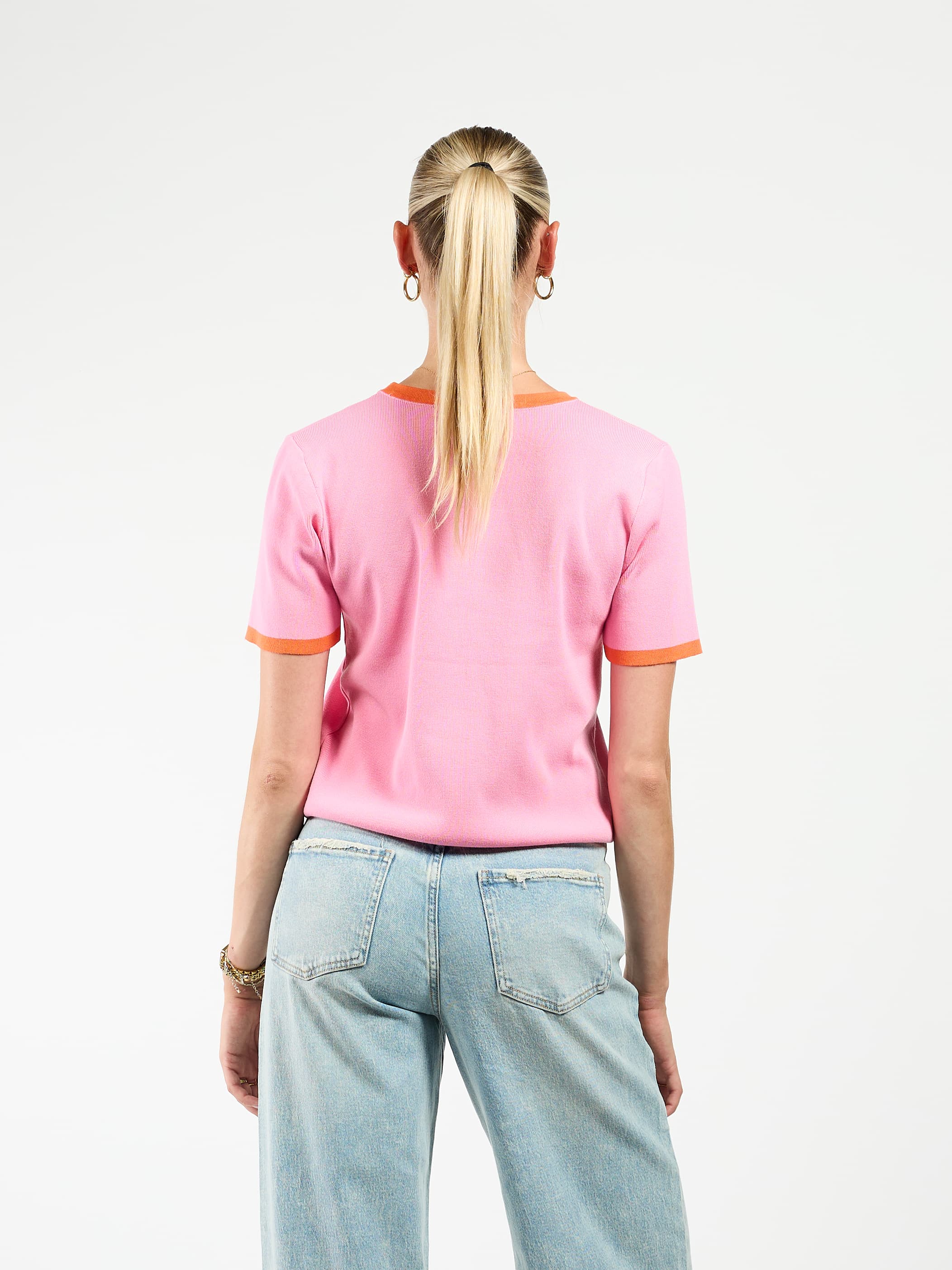 Le Marais top | Roze met oranje | Tall - Image 5