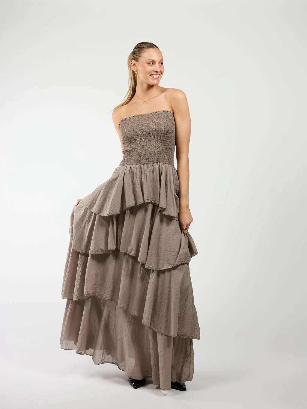 Levy Dress | Taupe | Tall - Image 3