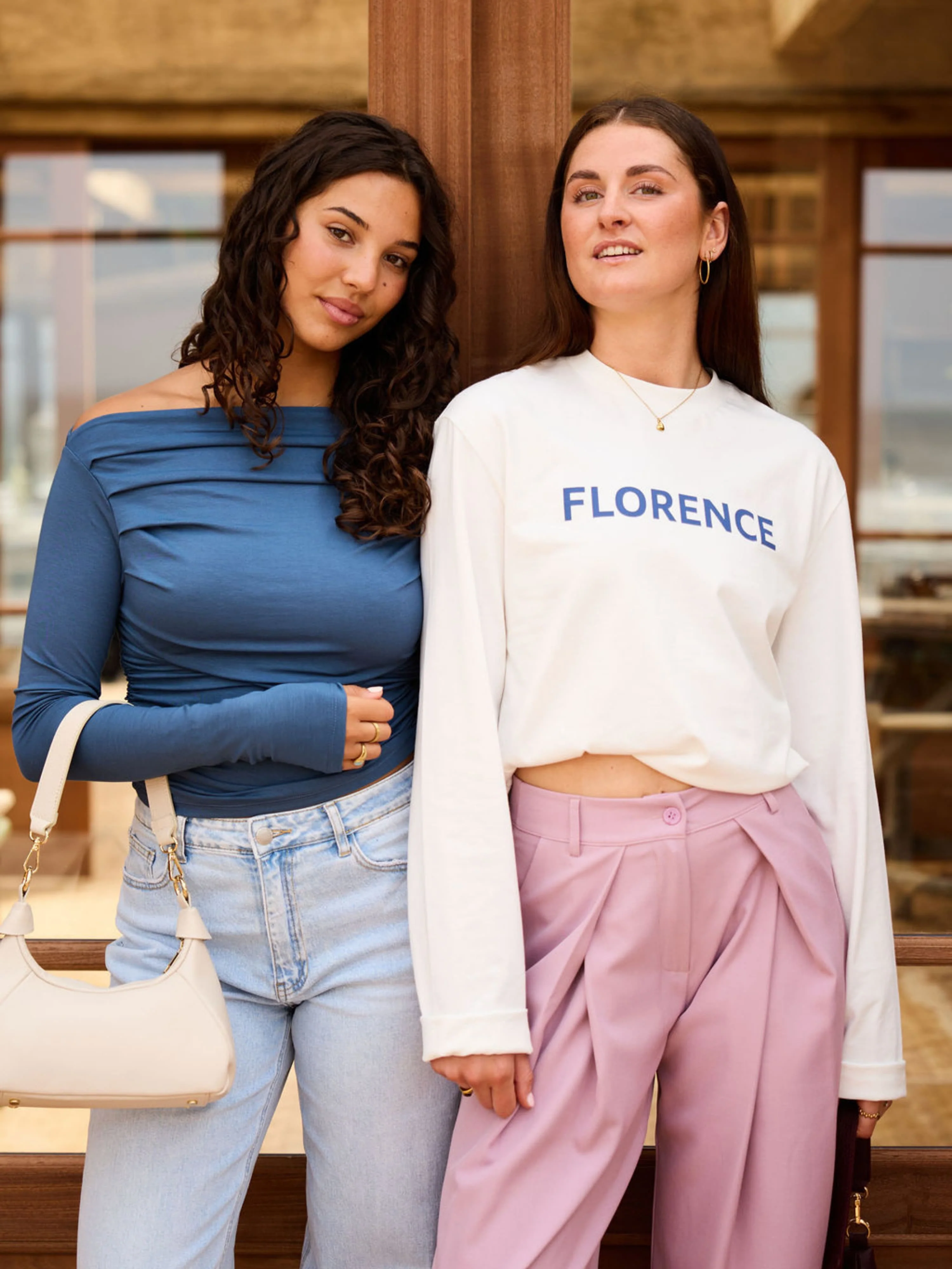 Lieke off shoulder top | Tall | Blauw - Image 7