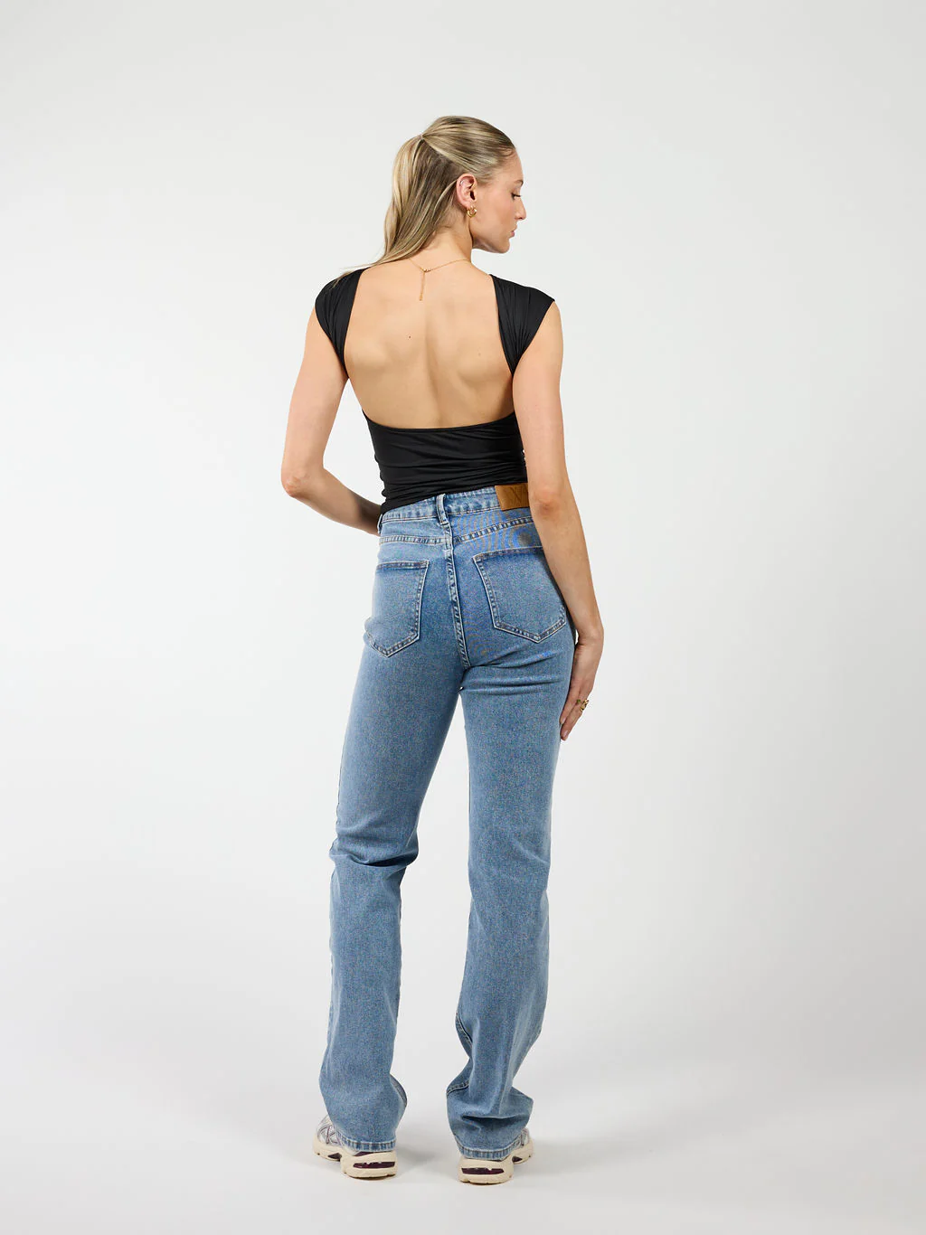 Livia Straight Leg Jeans | Blue | Stretch | Tall - Image 4
