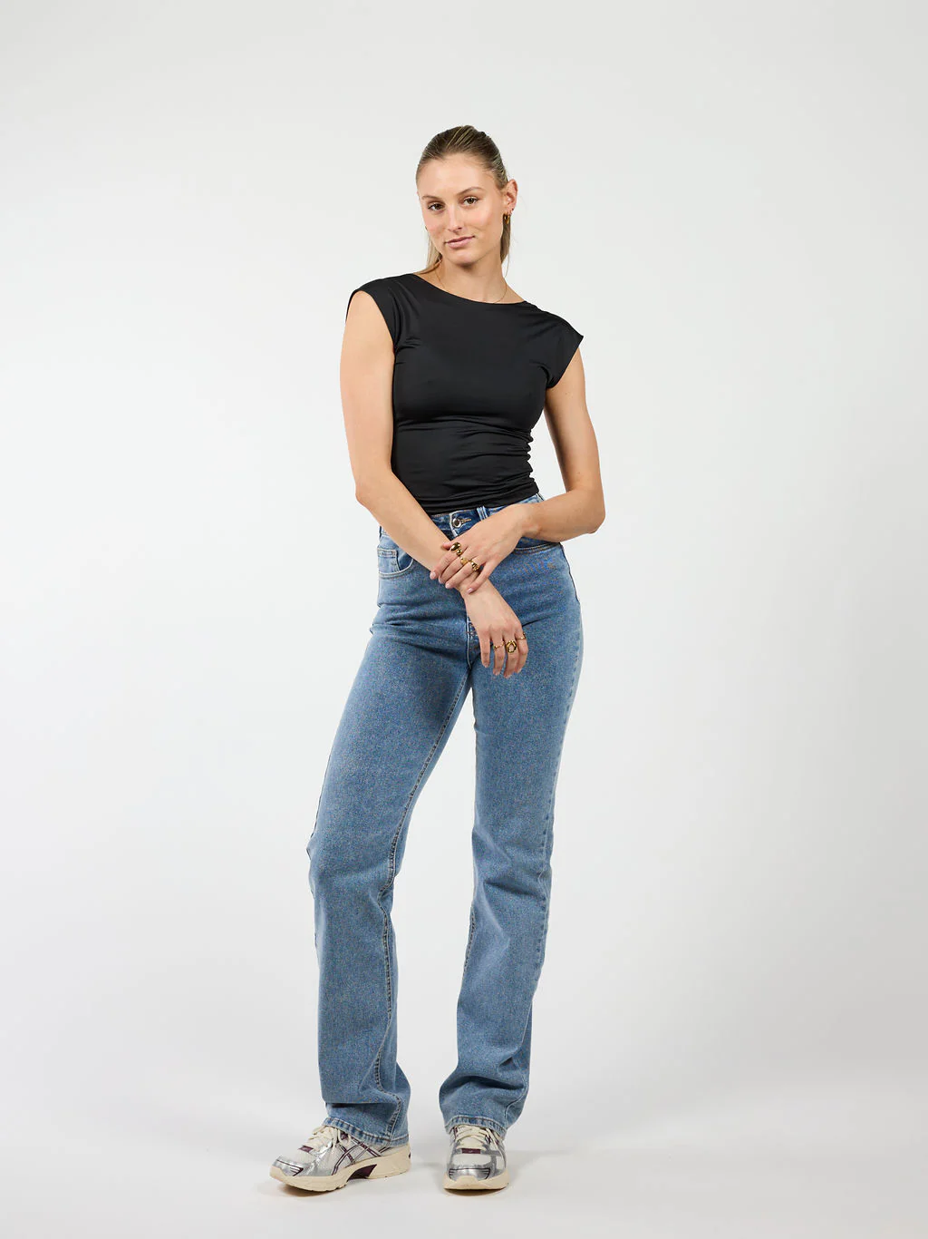 Livia Straight Leg Jeans | Blue | Stretch | Tall - Image 5