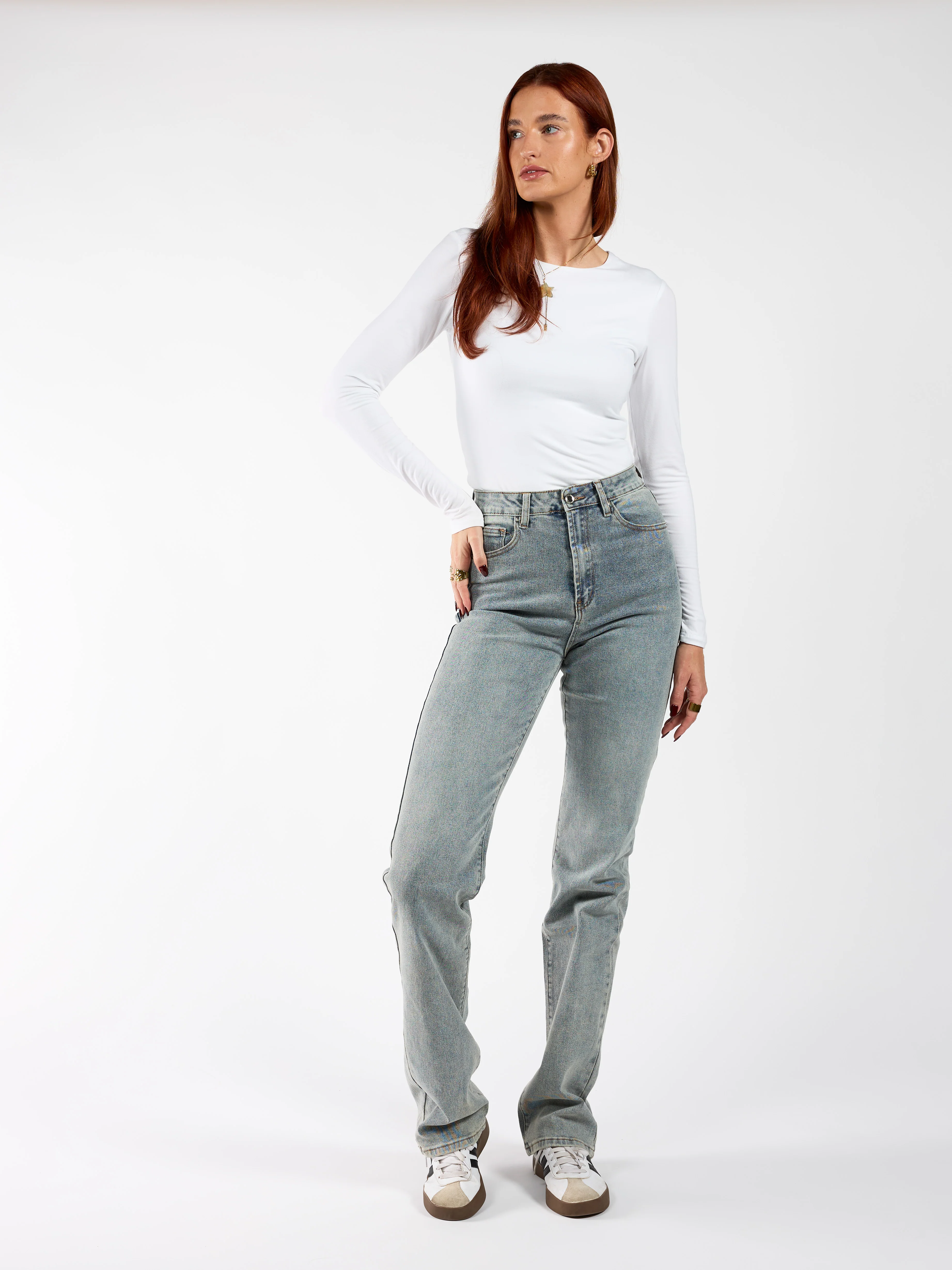 Livia Straight Leg Jeans | Washed Blue | Stretch | Tall - Image 3