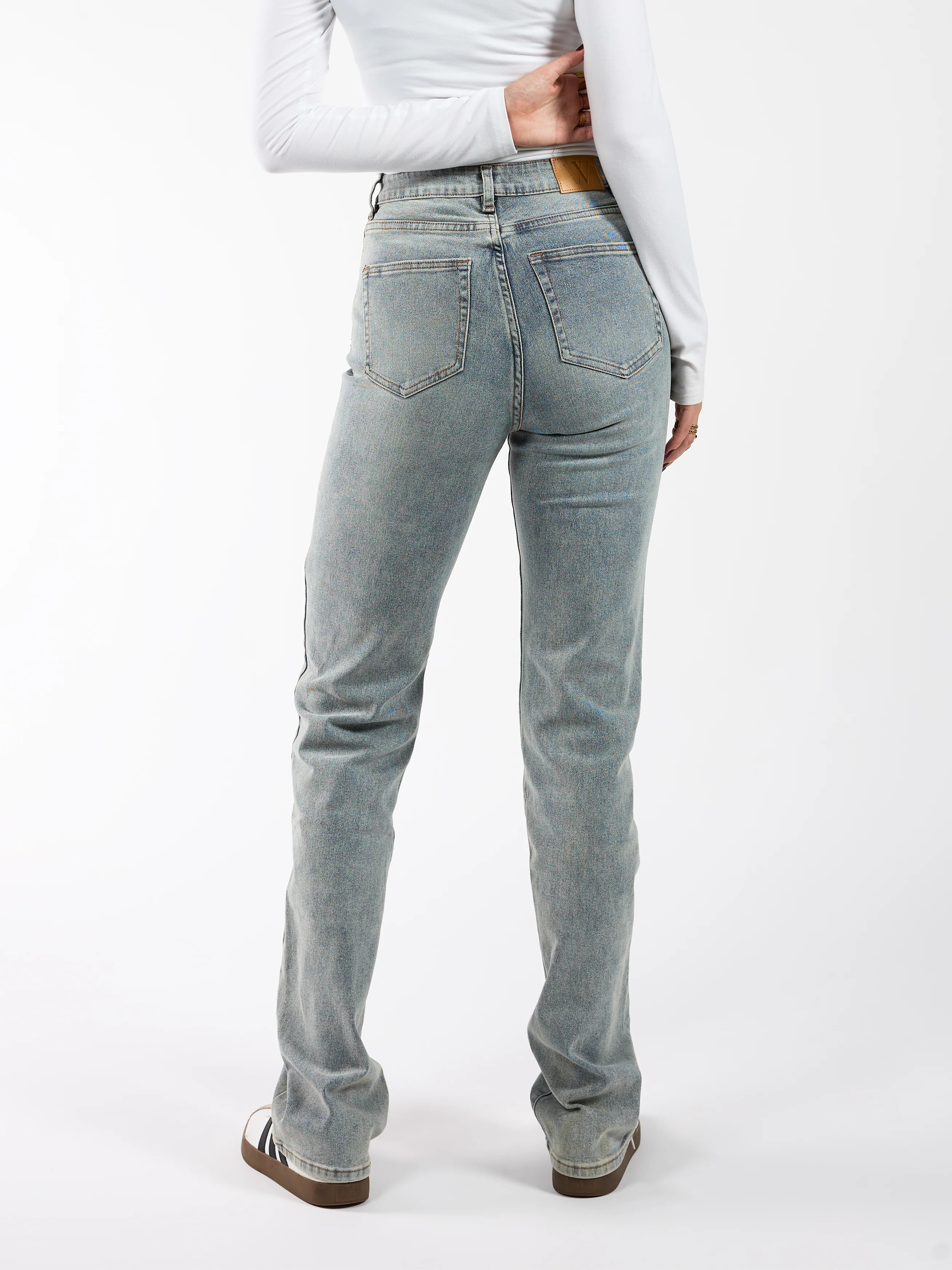 Livia Straight Leg Jeans | Washed Blue | Stretch | Tall - Image 4