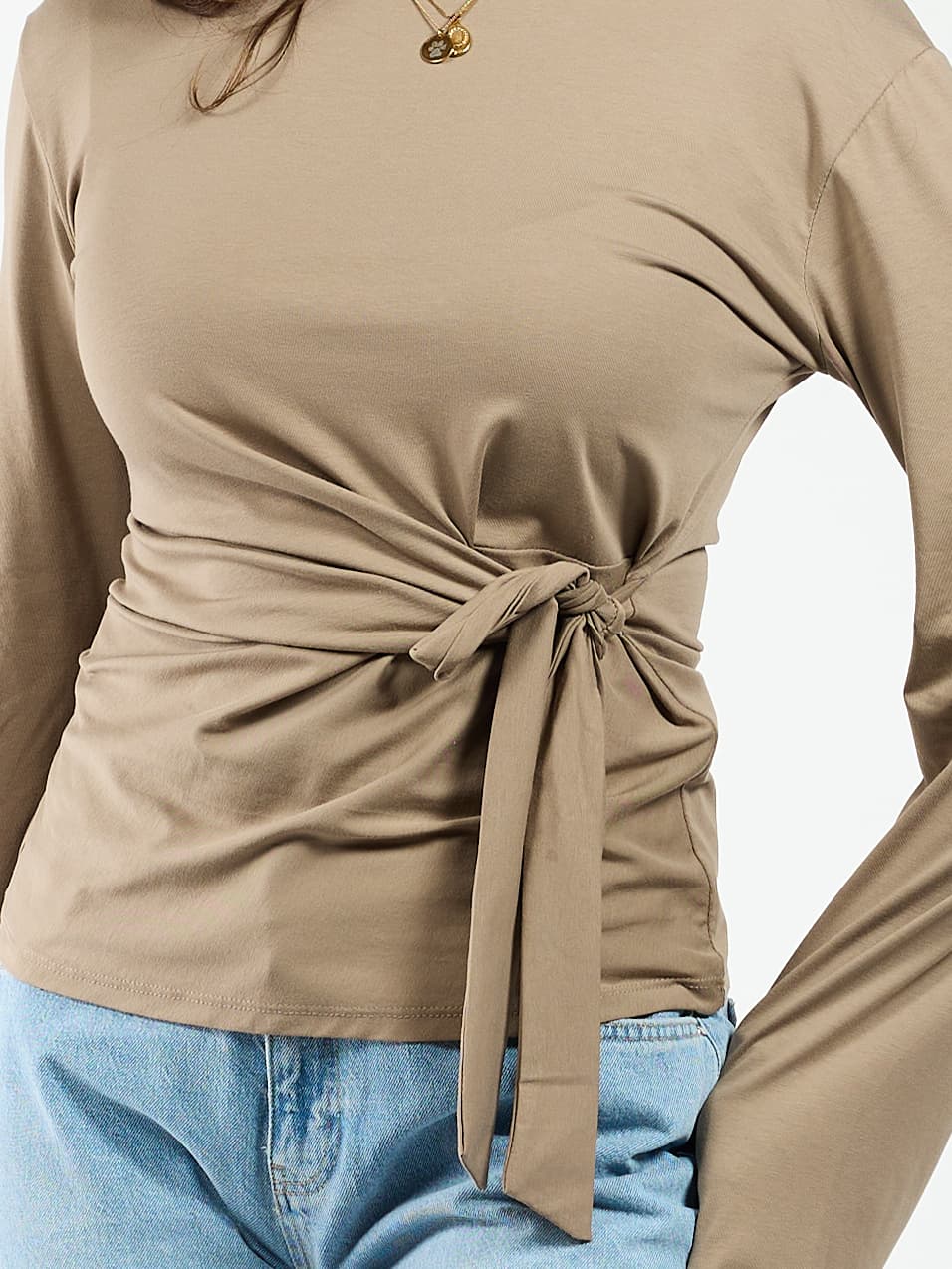 Livy top | Taupe | Tall - Image 4