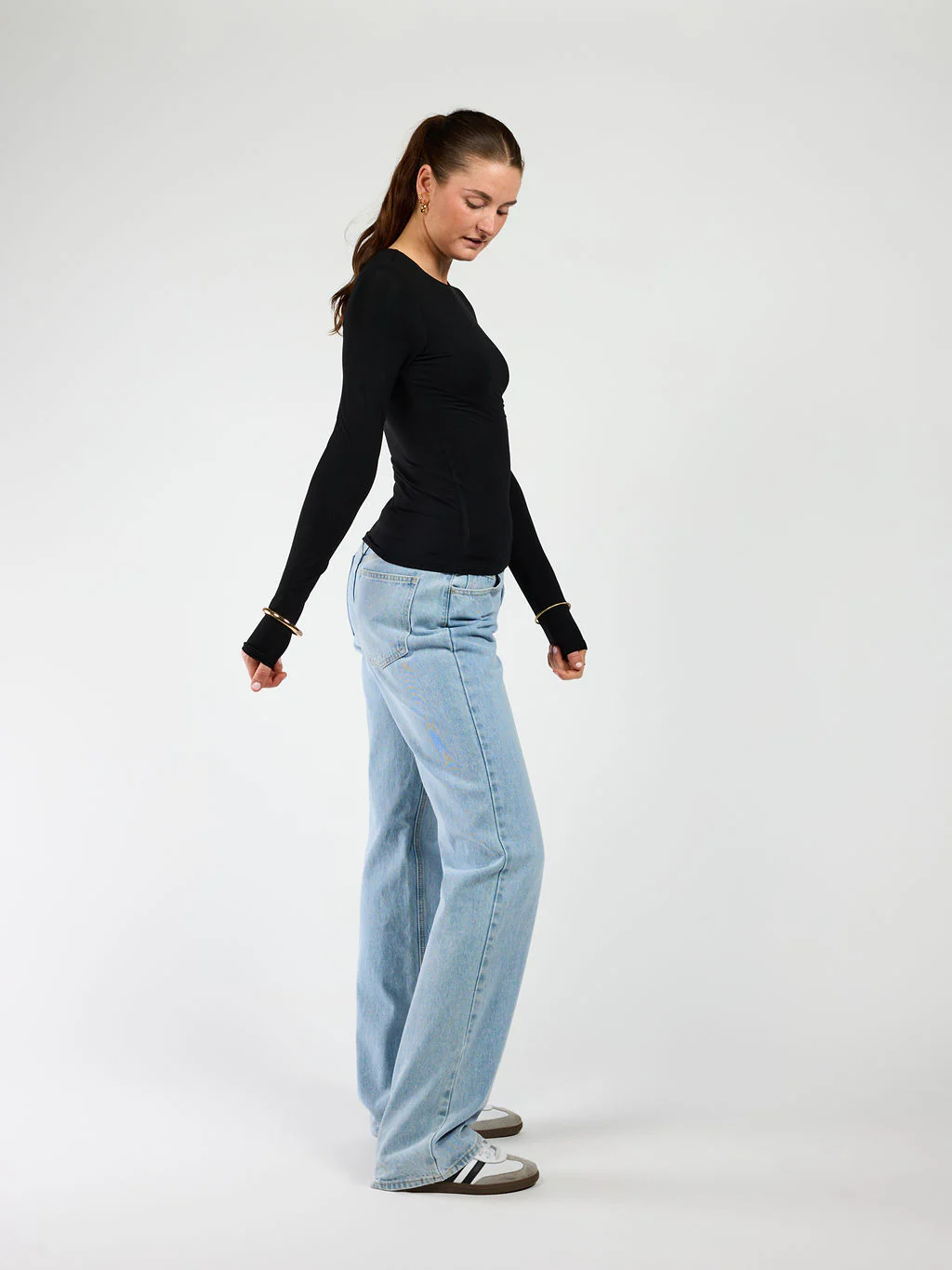 Liza long sleeve top | Zwart | Tall - Image 7