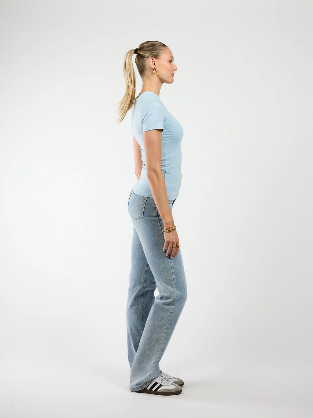 Liza short sleeve top | Lichtblauw | Tall - Image 4